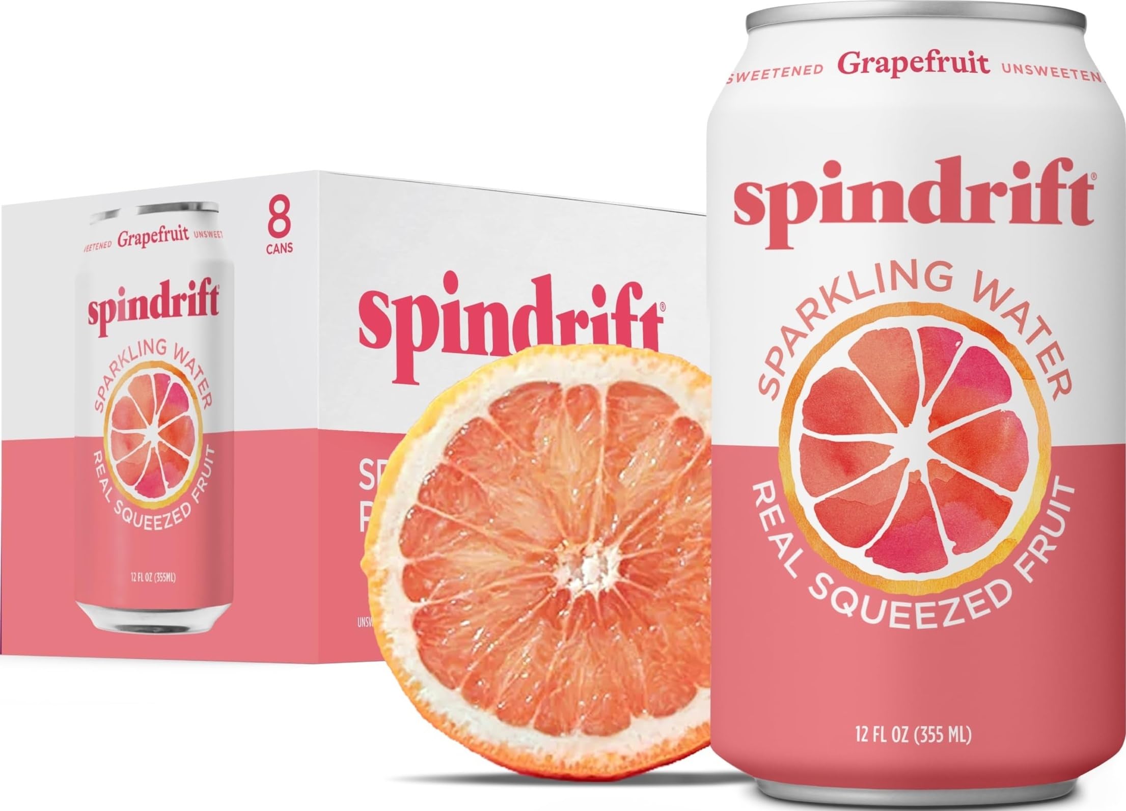 Spindrift Grapefruit Sparkling Water 8pk, 12 FZ