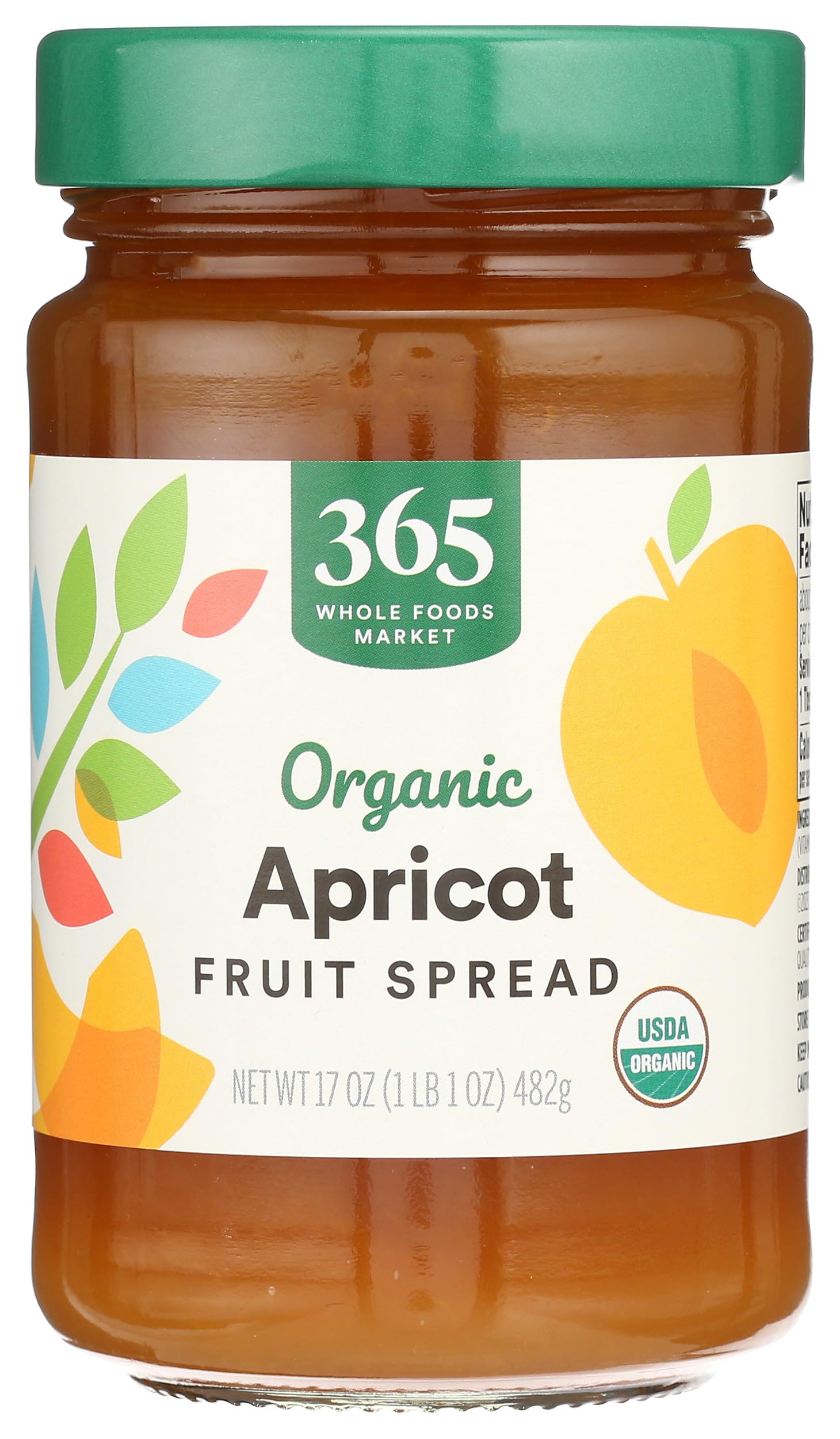Organic Apricot Fruit Spread, 17 Ounce