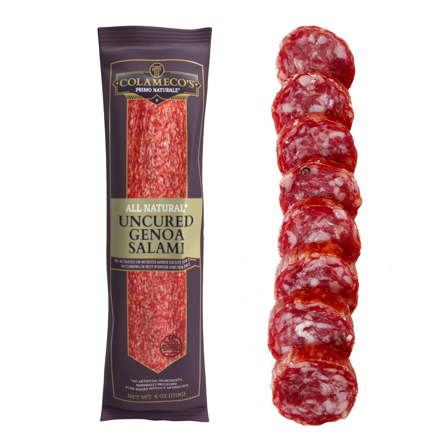 Colameco Uncured Genoa Salami, 6 OZ