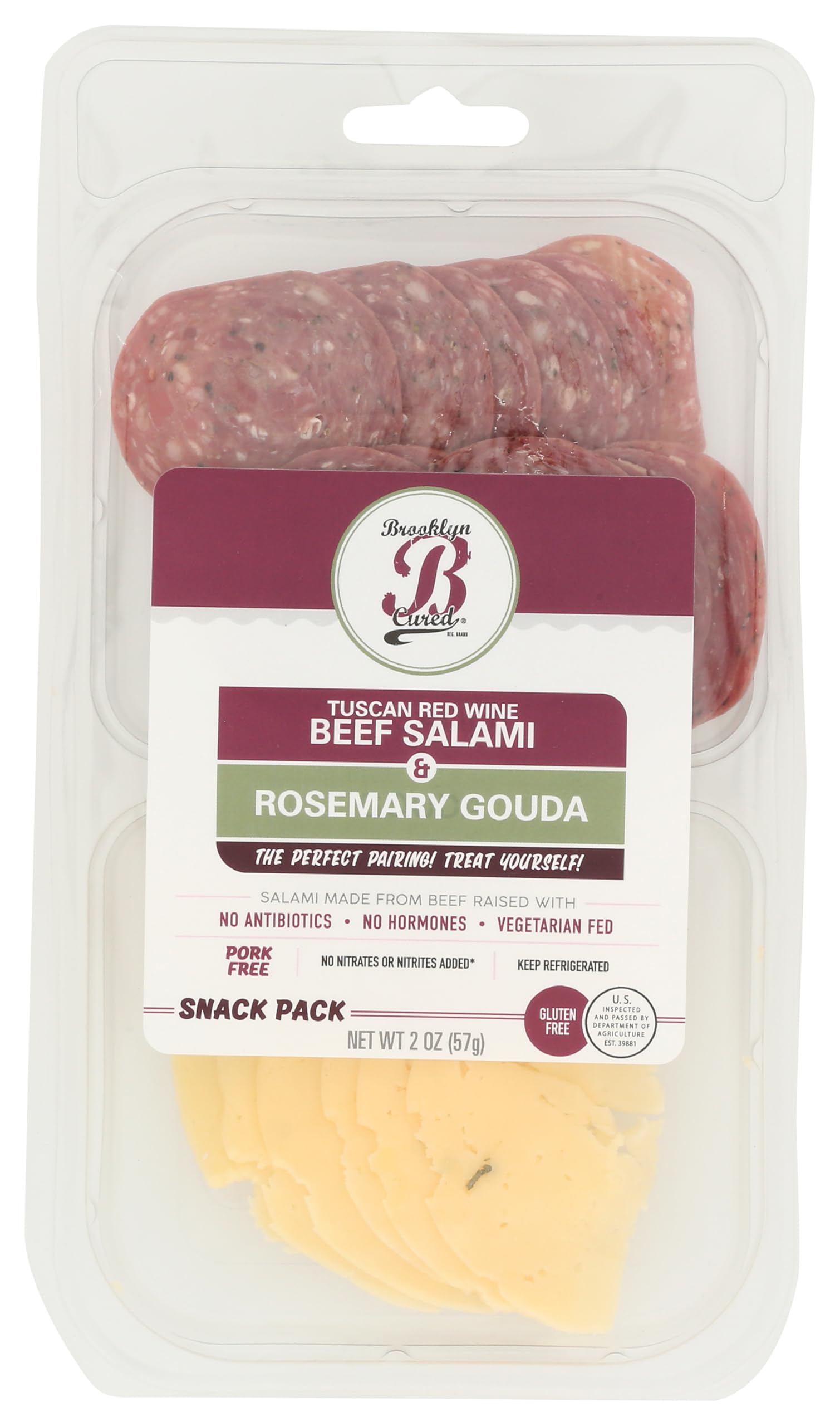 Beef Tuscan Red Wine Rosemary Gouda Snack, 2 Ounce
