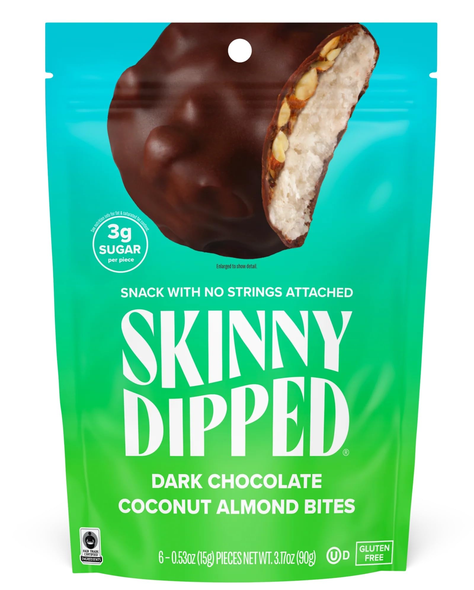 Skinny Dipped Dark Chocolate & Coconut Almond Bites, 3.17 OZ