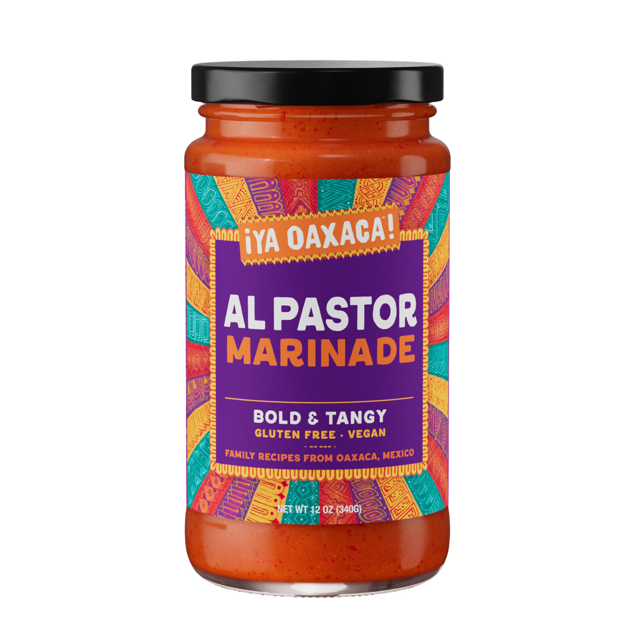 Ya Oaxaca - Al Pastor Marinade - Mild Spice - 12oz | Bold & Tangy - Made w/Premium Ingredients - Vegan, Gluten Free, Non-GMO - Great for Tacos, Fish, Chicken