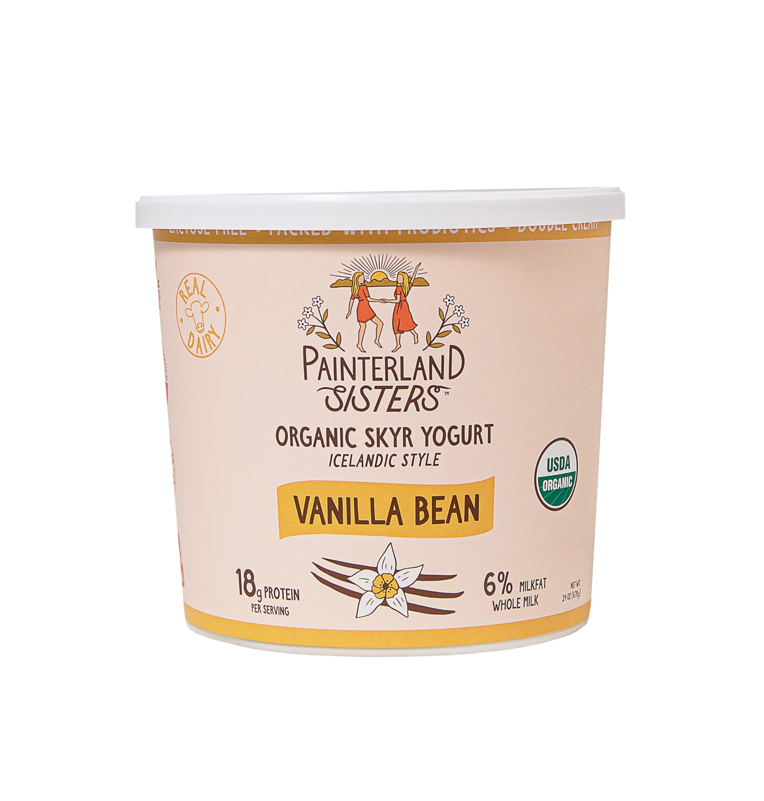 Yogurt Skyr Vanilla Bean Organic, 24 Ounce