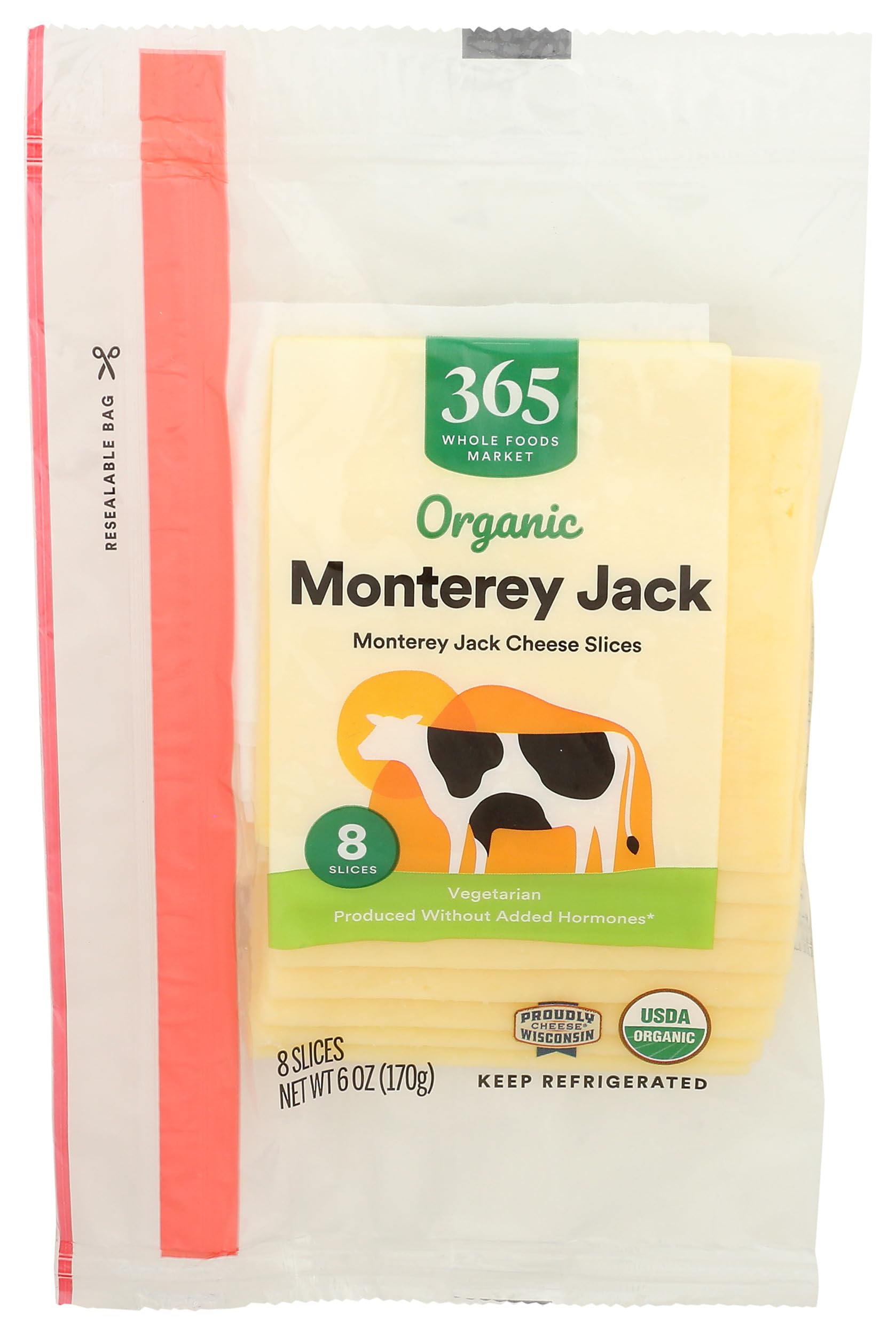 365 by Whole Foods Market Organic Sliced Monterey Jack Cheese, 6 OZ