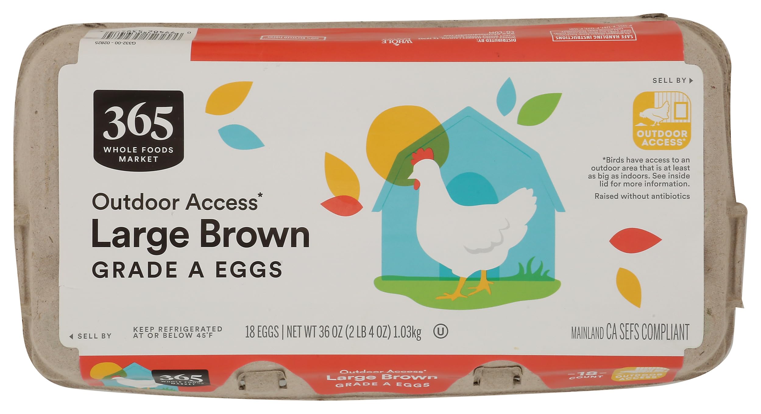 365 by Whole Foods Market Large Brown Grade A Eggs 18 Count, 18 CT