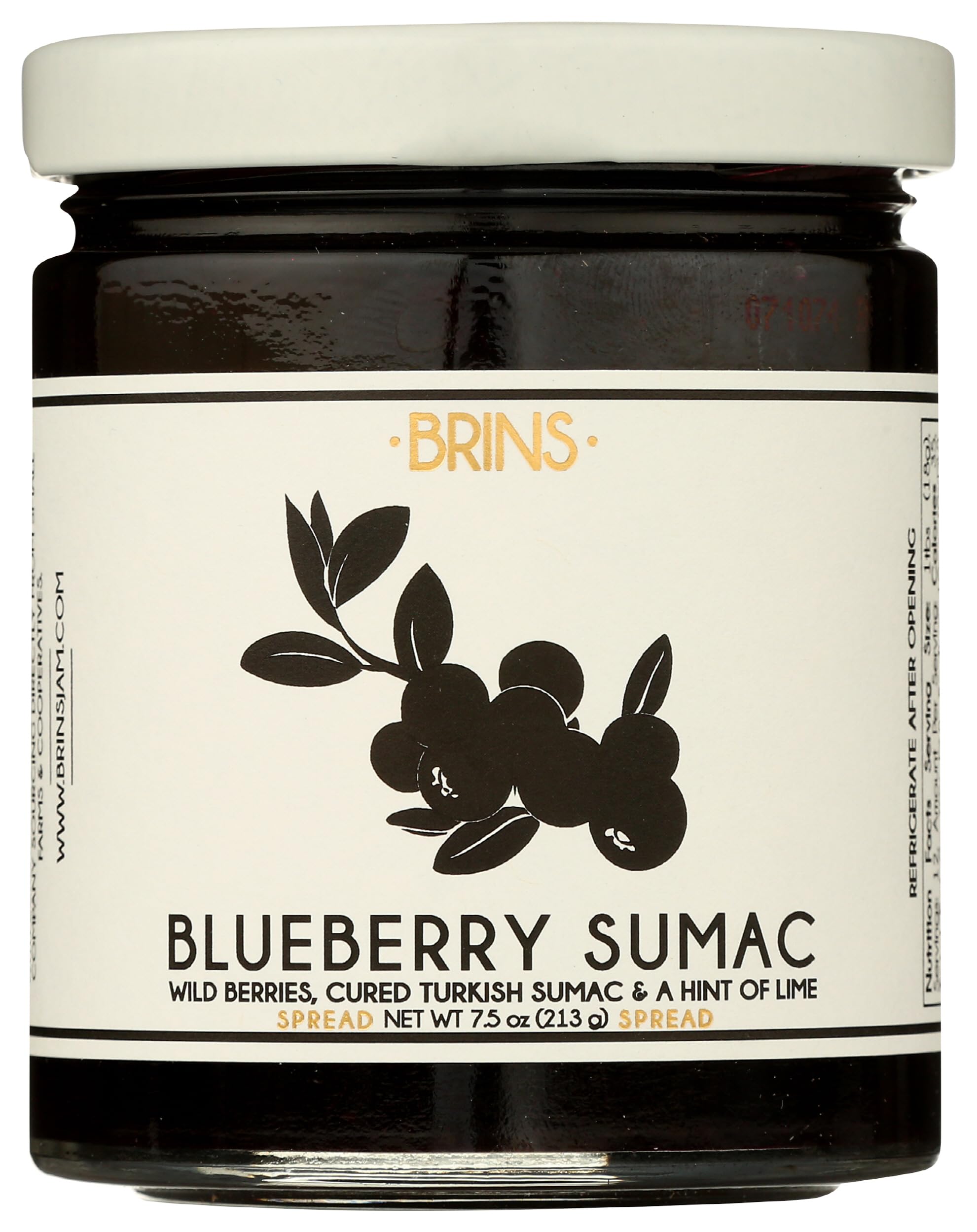 Brins, Jam Wild Blueberry Sumac, 7.5 Ounce