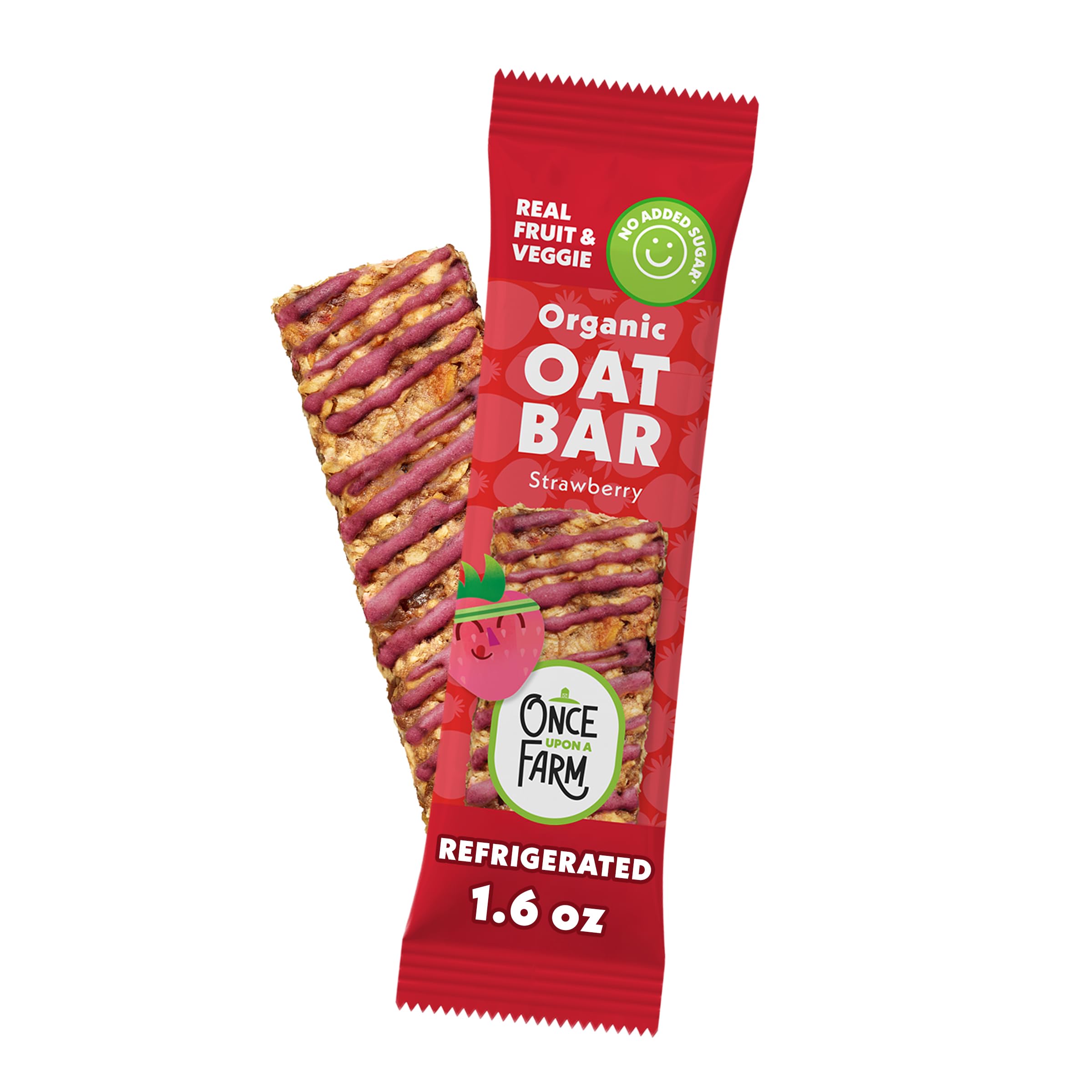 Once Upon a Farm Organic Strawberry Oat Bar Sgl, 1.6 OZ