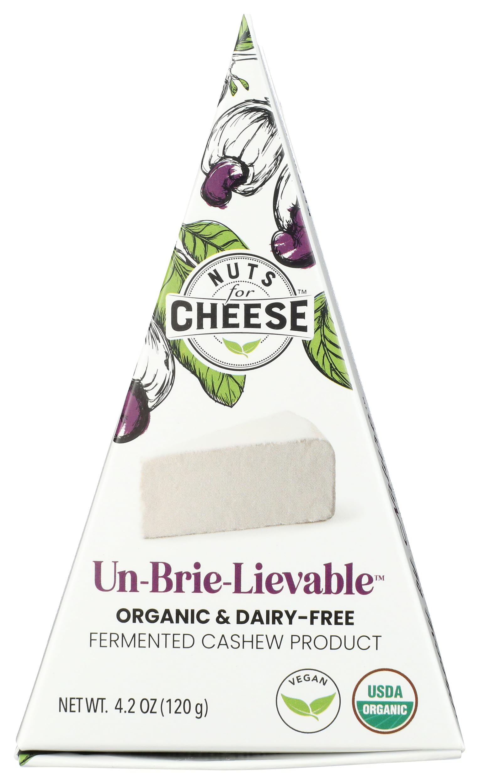Nuts For Cheese, Cashew Cheese UN Brie Lievable Organic, 4.2 Ounce