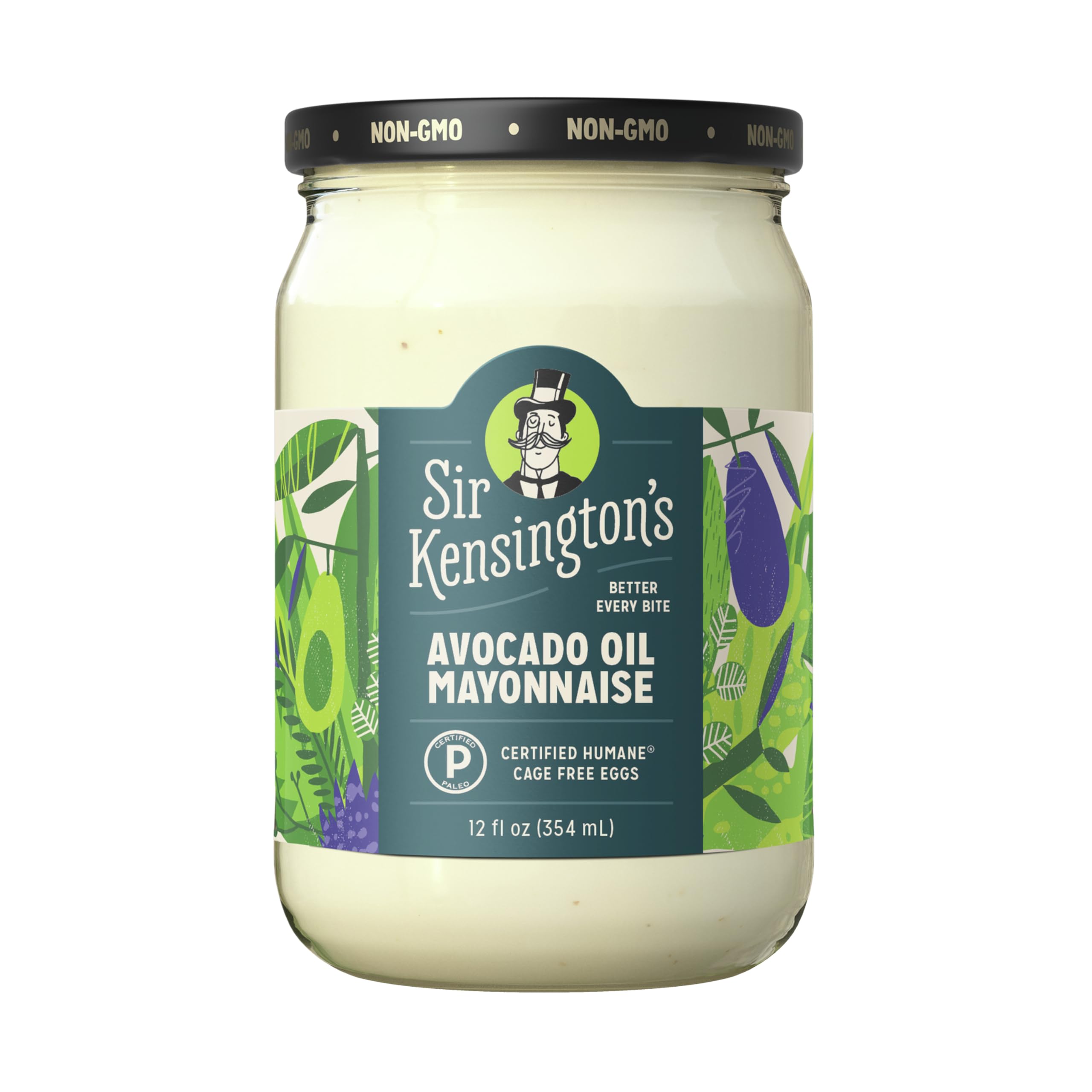 Sir Kensington's Avocado Oil Mayonnaise 12 oz, Sandwich Spread, 1PK | For sandwiches, dips, dressings and simple meals; gluten-free; Non-GMO Project Verified; Avocado Oil; 12 oz.