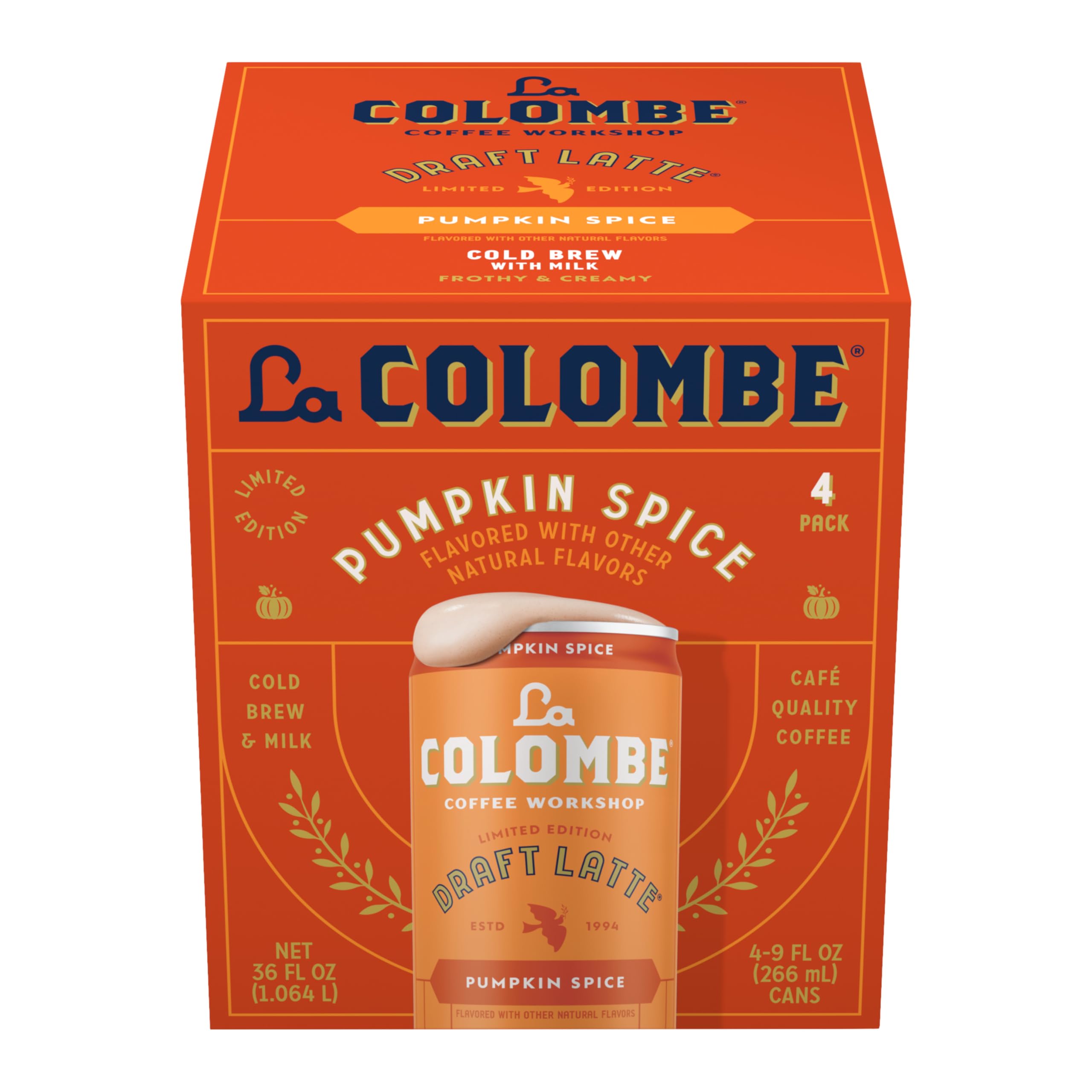 Coffee Draft Latte Pumpkin Spice, 4 Count, 9 Fl Oz