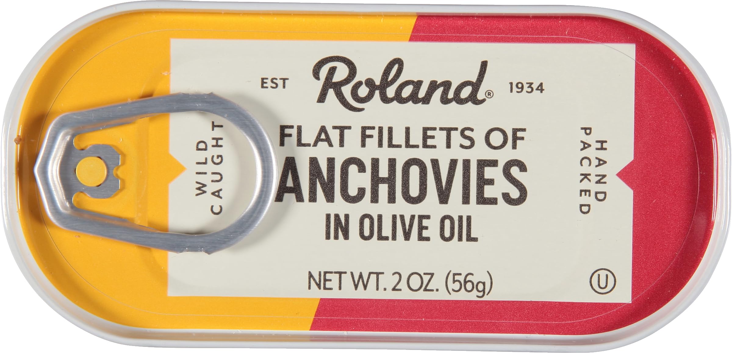 Roland Foods Flat Fillets of Anchovies in Olive Oil, Specialty Imported Food, 2 Ounce, Pack of 1