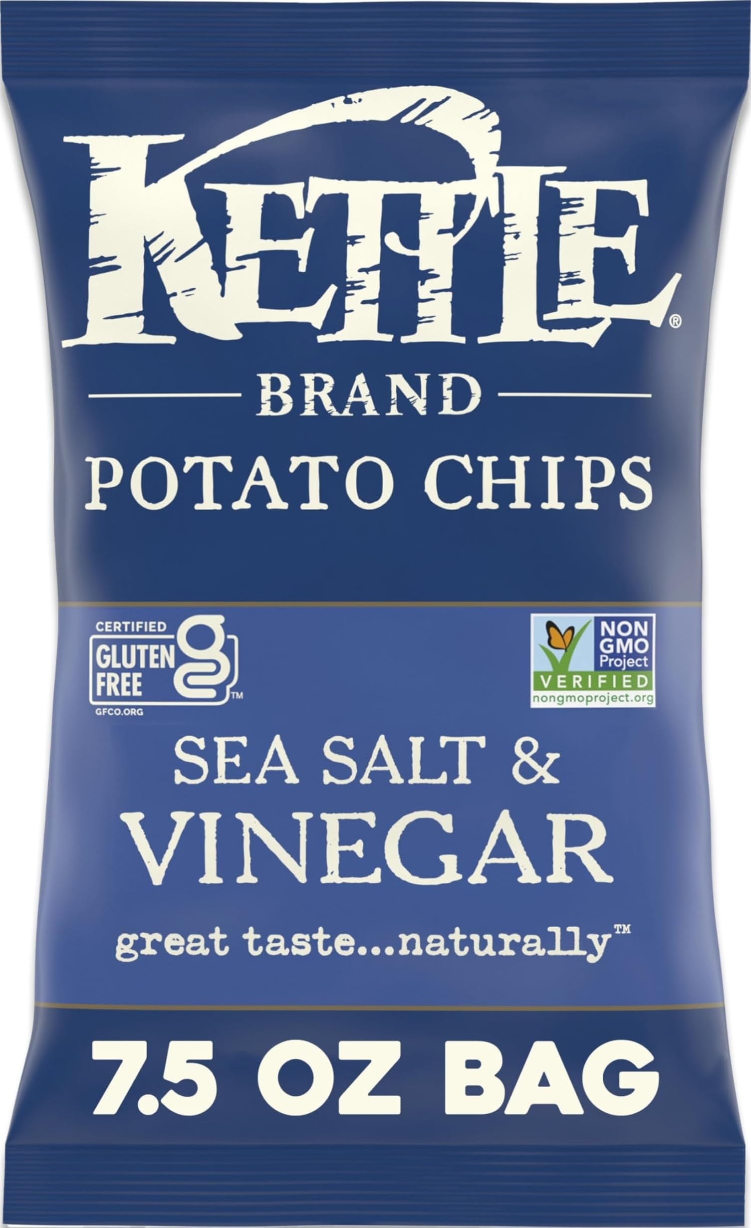Kettle Brand Sea Salt and Vinegar Potato Chips, 7.5 Oz