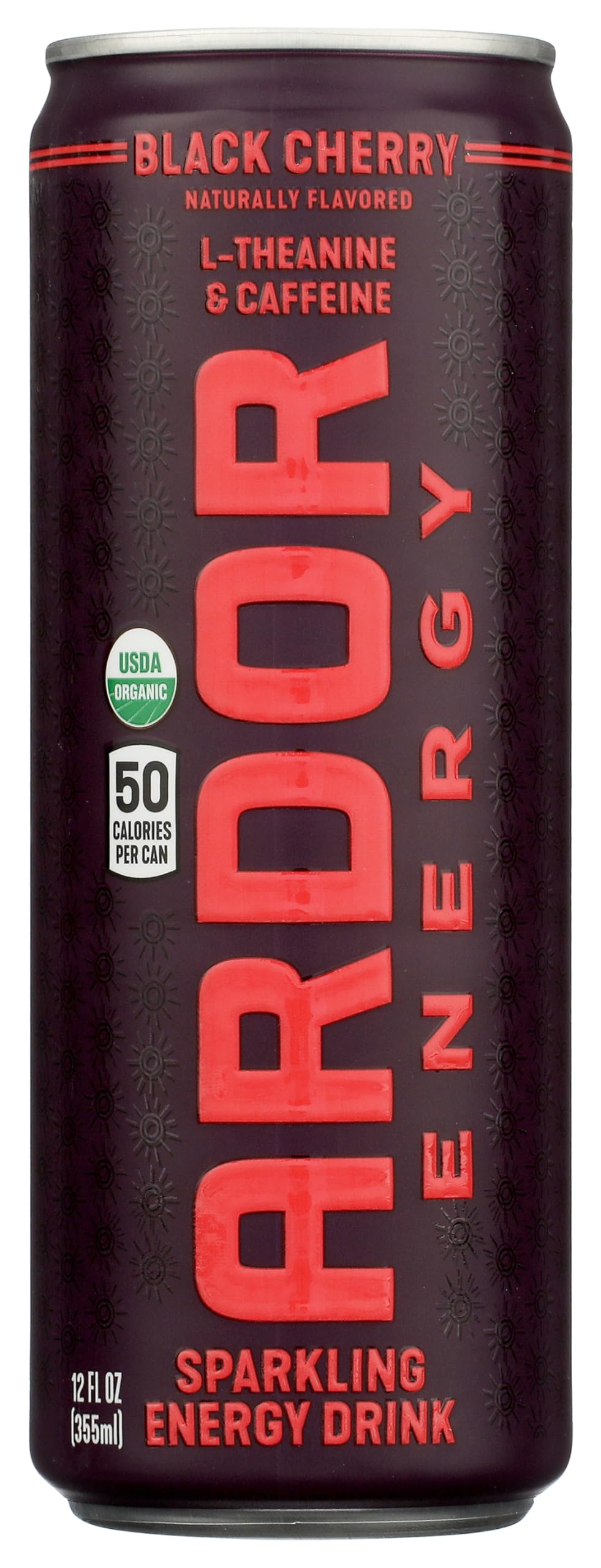 Ardor Organic Black Cherry Sparkling Energy Water, 12 Fl Oz