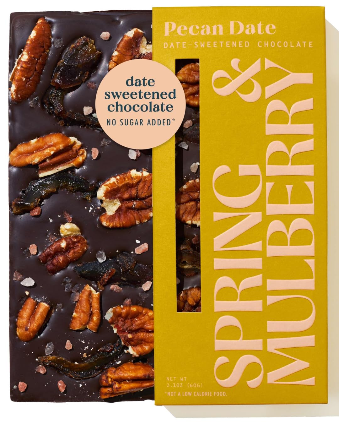 Date Pecan Date Sweetened Chocolate Bar, 2.1 Ounce