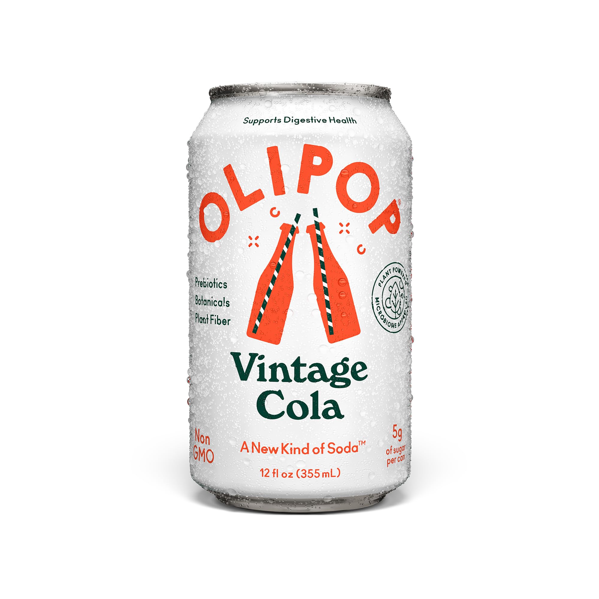 Olipop Vintage Cola, Soda, 12 Fl Oz Can