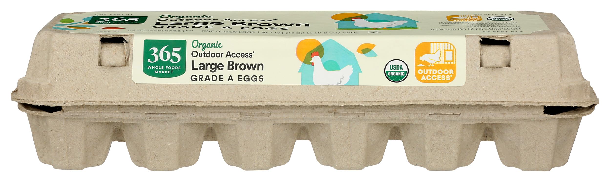 365 by Whole Foods Market Organic Large Brown Grade A Eggs 12 Count, 12 CT