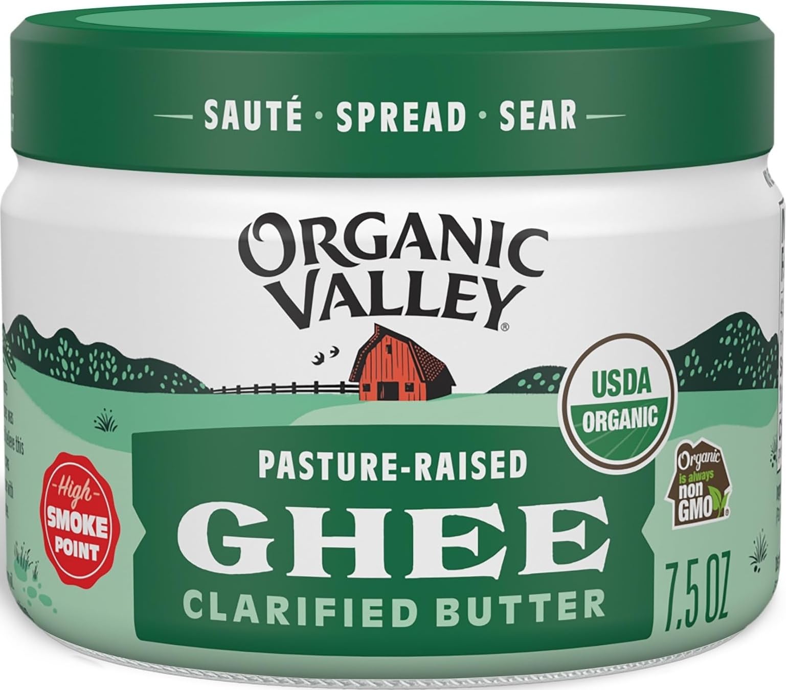Ghee Butter Clarified Organic, 7.5 Ounce