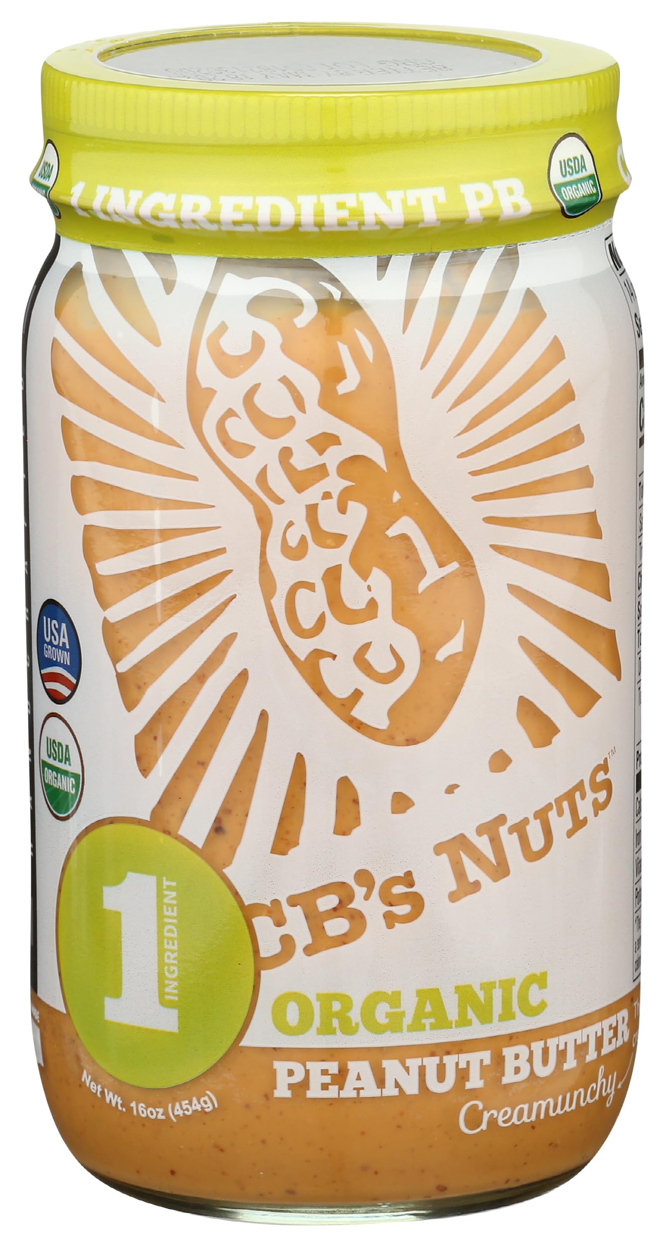 CB's Nuts Organic Creamunchy Peanut Butter, 16 oz