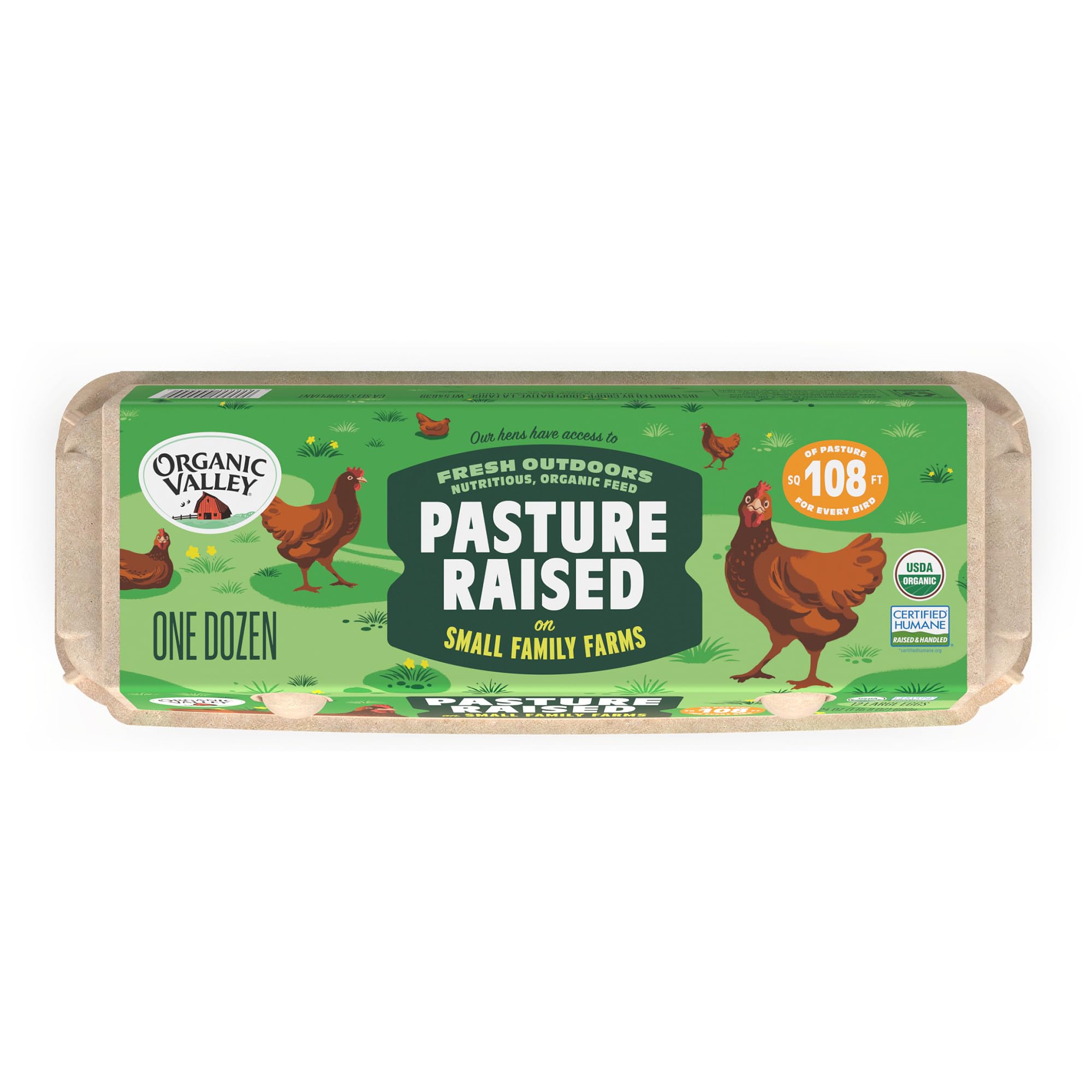 Organic Valley Large Brown Pasture Raised Organic Eggs, 12 ct