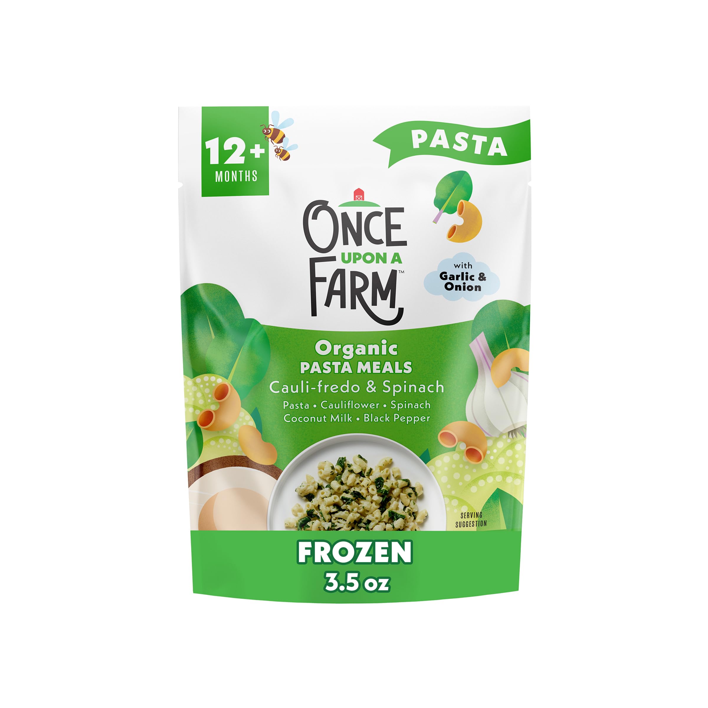 Once Upon a Farm Organic Cauli-Fredo & Spinach Plant-Rich Baby Meal, 3.5 OZ
