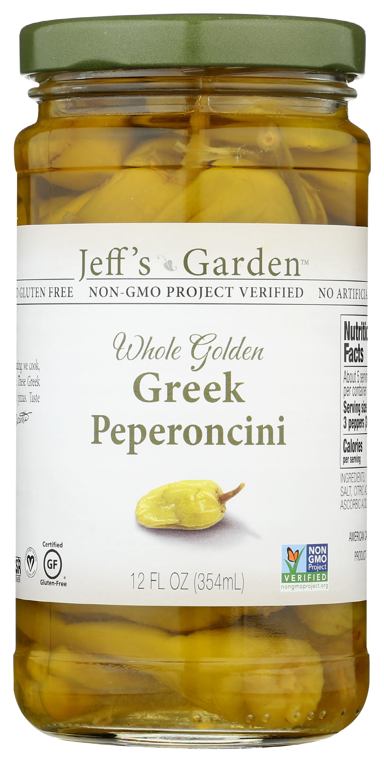 Peperoncini Grrek Golden Whole, 12 Ounce