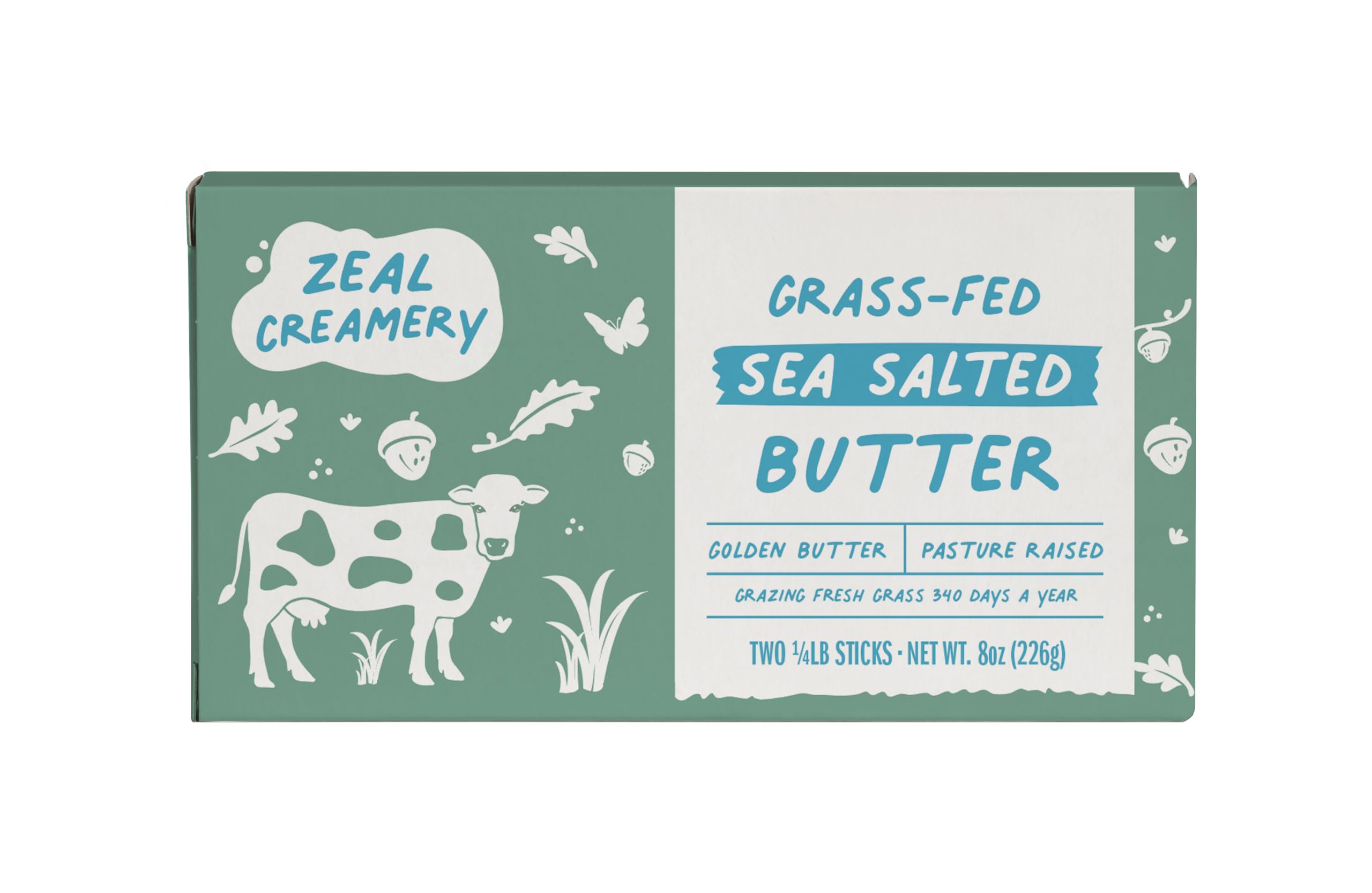 Zeal Creamery Salted Grassfed Butter, 8 OZ