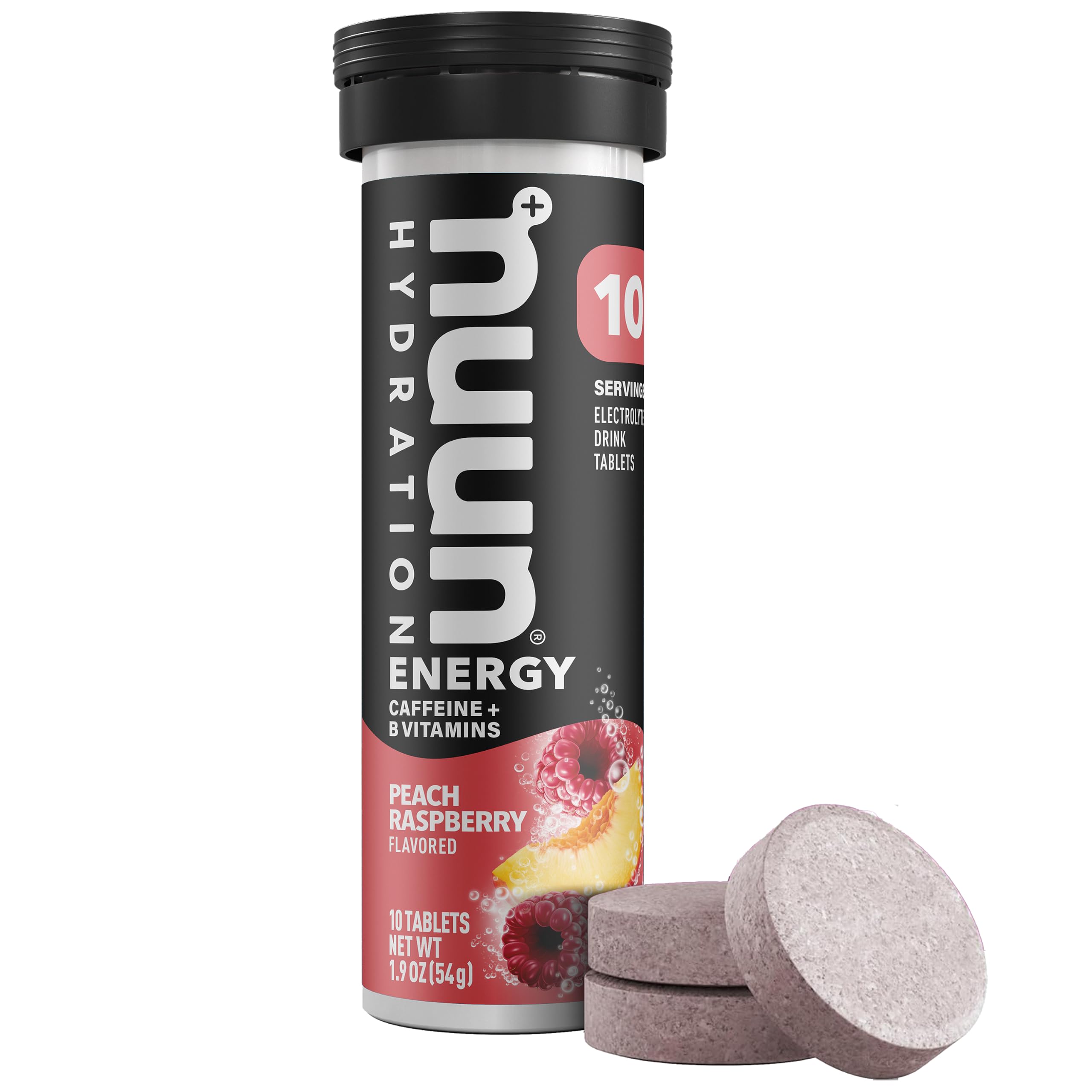 Nuun Peach Raspberry Energy Hydration, 10 CT
