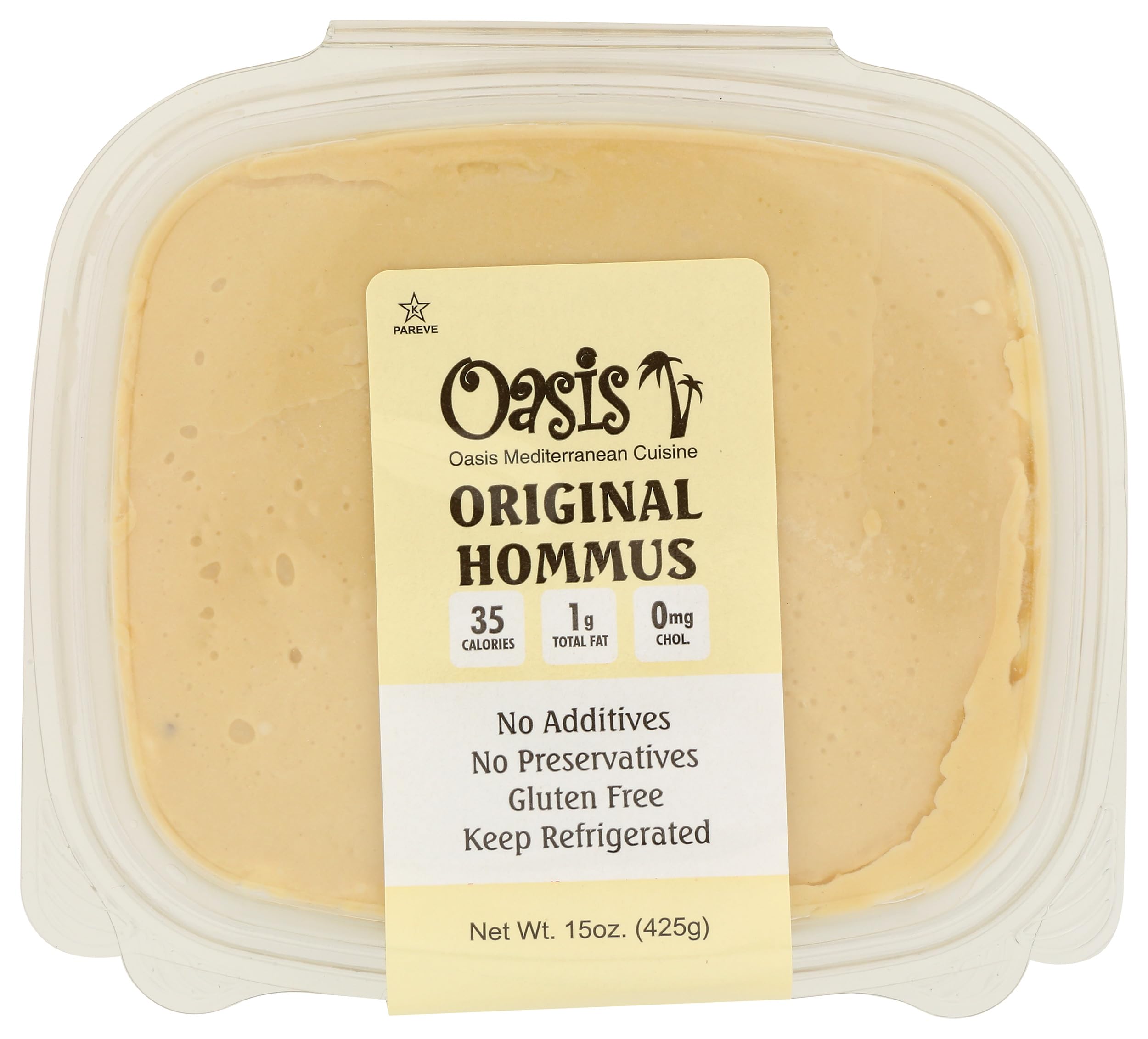 Oasis Foods Original Hommus 16 Oz, 16 Oz