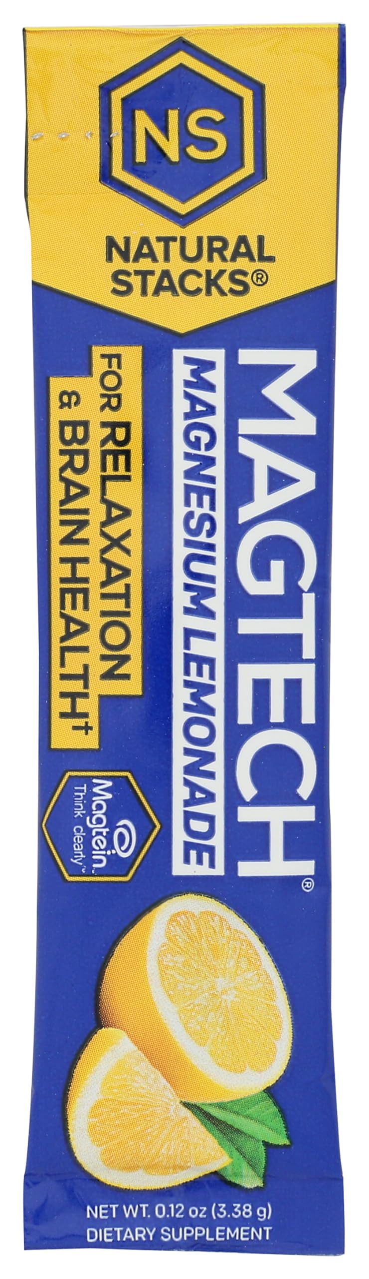 Natural Stacks Lemonade Magnesium Magtech Drink Stick, 1.12 Ounce
