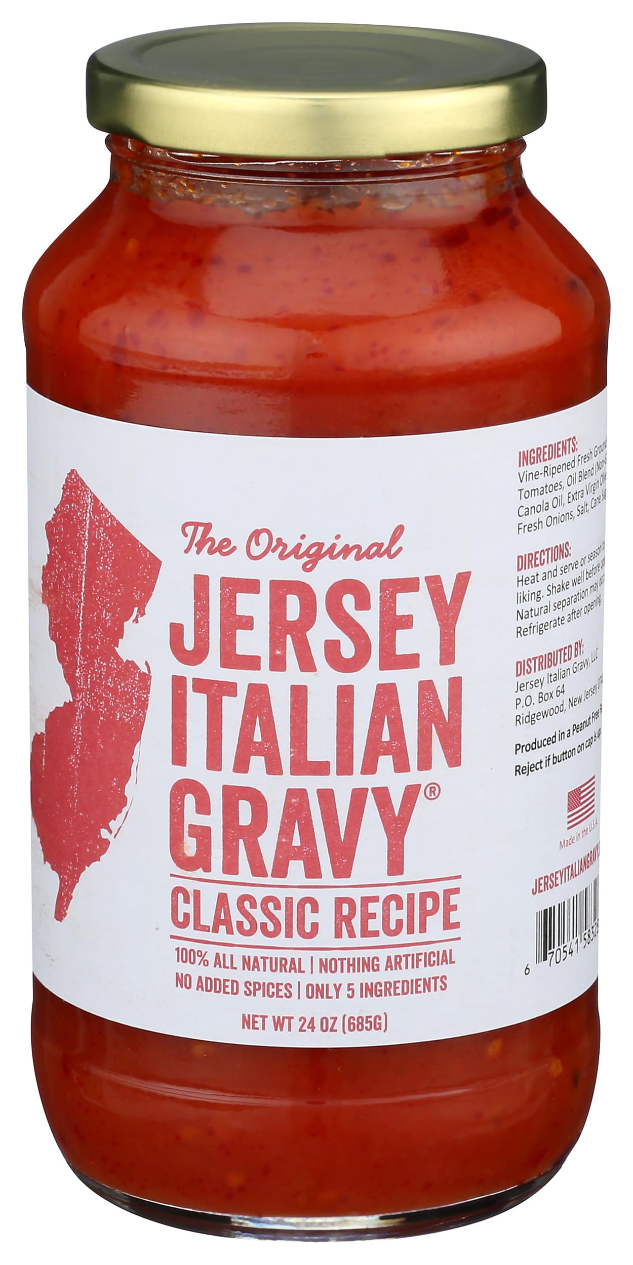 Jersey Italian, Gravy, 24 Ounce