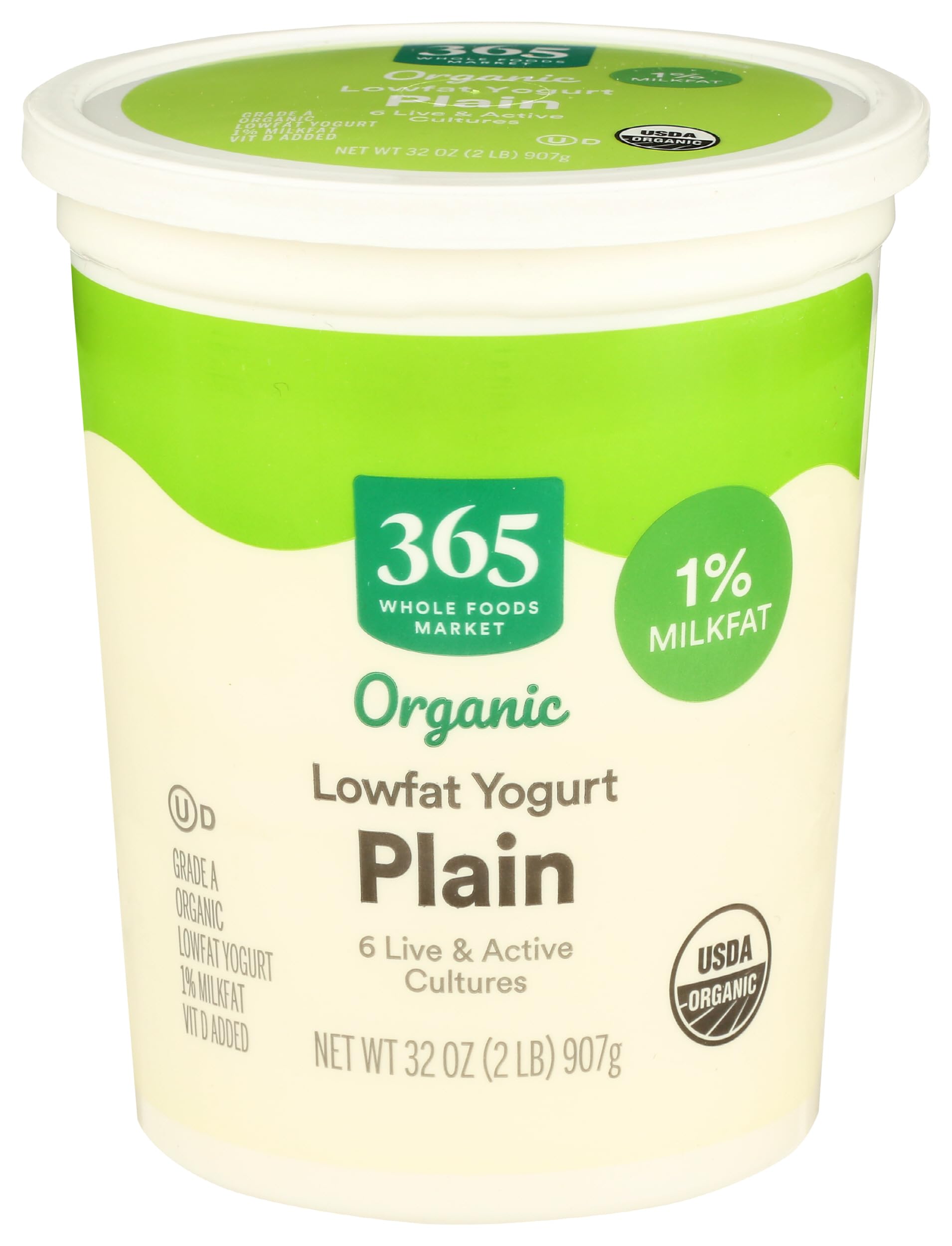 Organic Plain Low Fat Yogurt, 32 oz