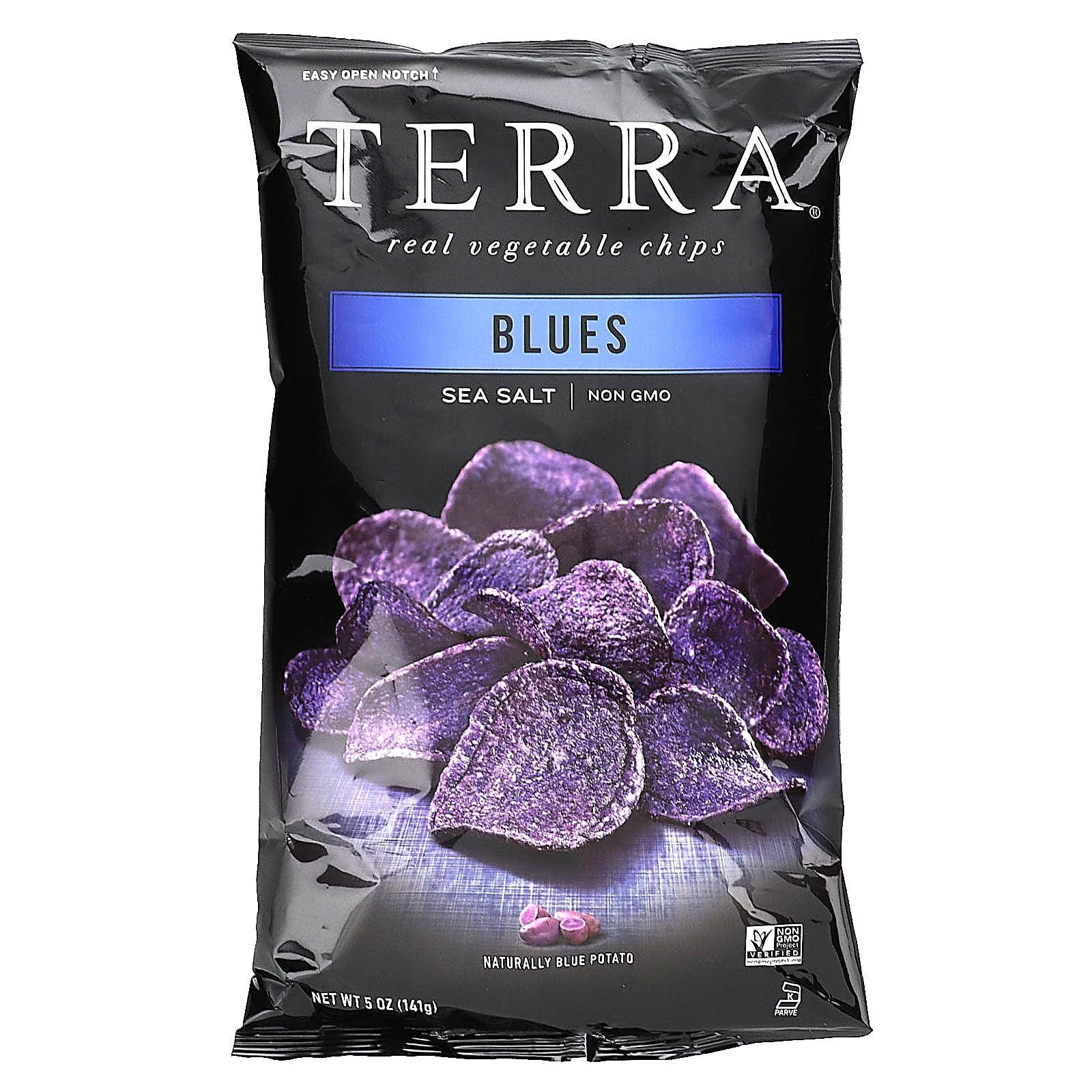 Terra Vegetable Chips, Blues with Sea Salt, 5 oz