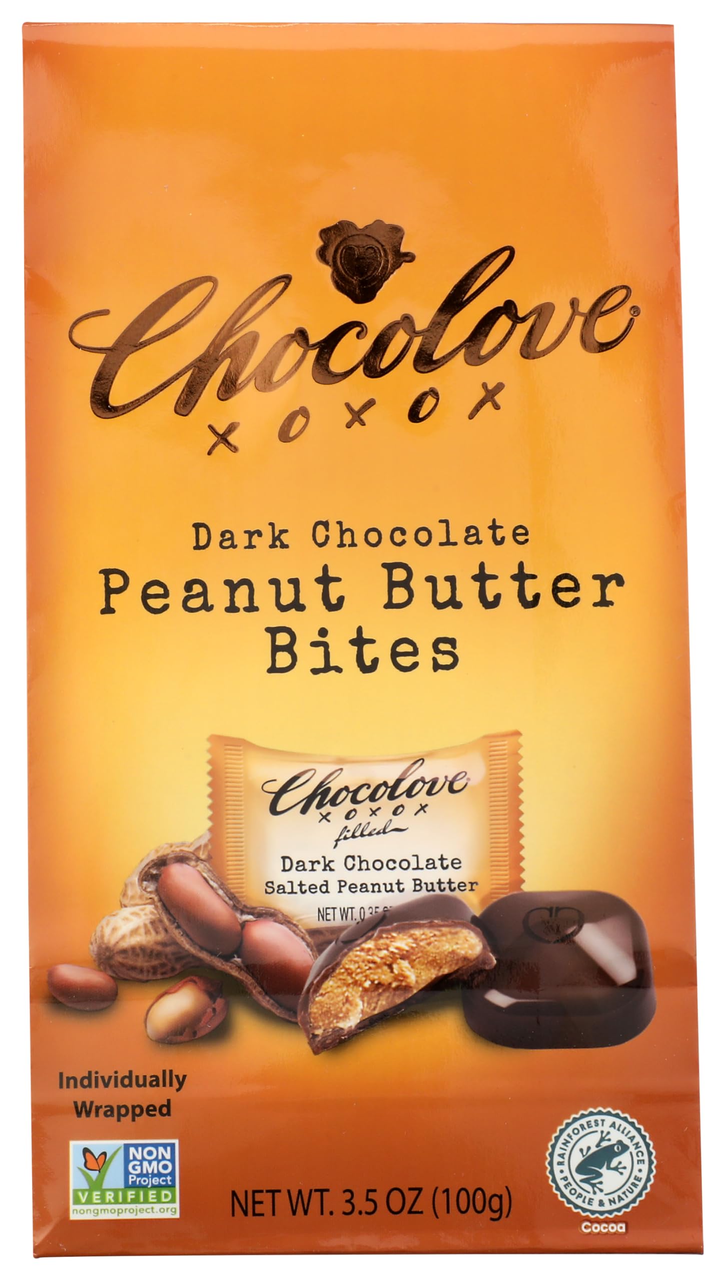 Chocolove Organic Dark Chocolate Peanut Butter Bites, 3.5 OZ