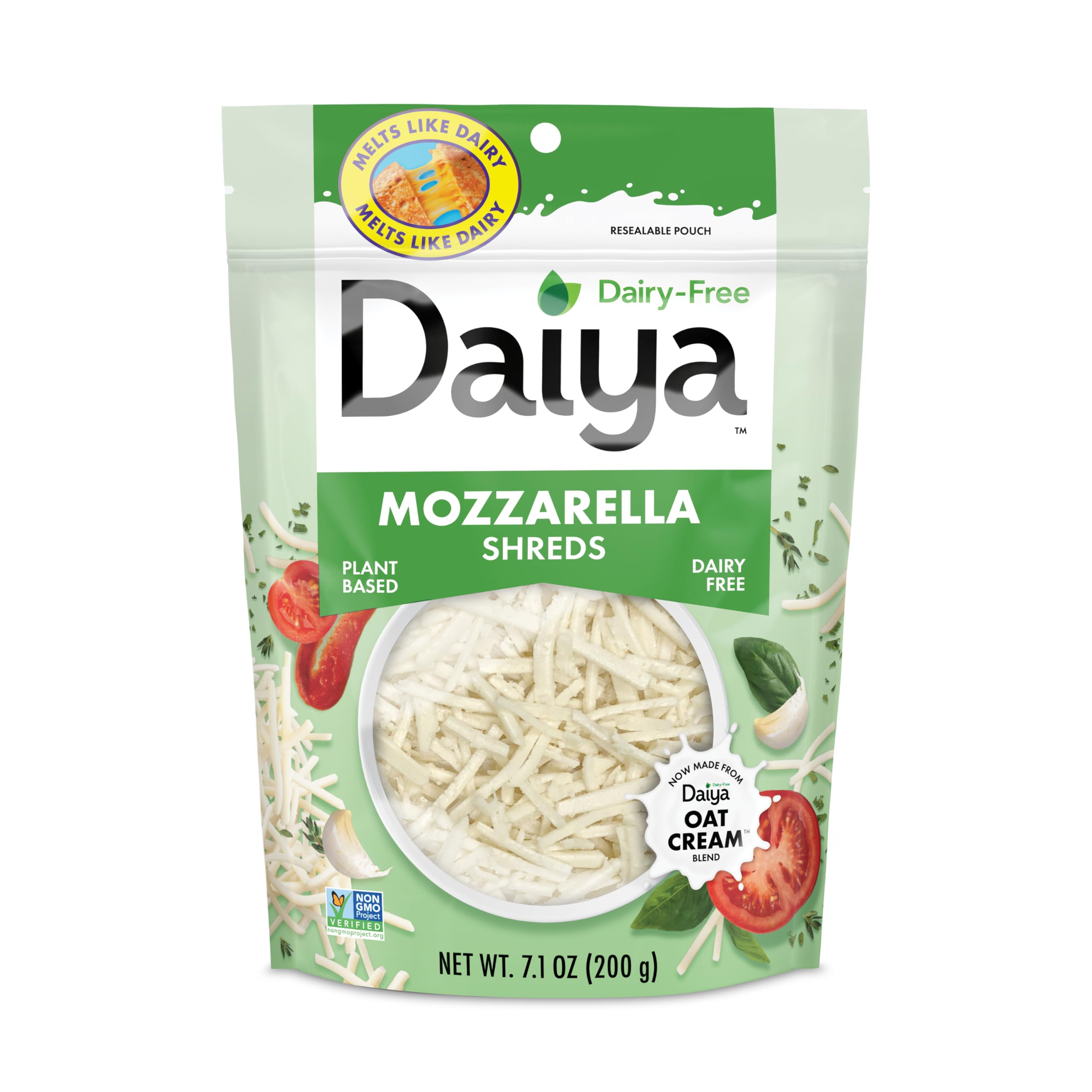 Dairy Free Mozzarella Style Vegan Cheese Shreds, 7.1 Ounce