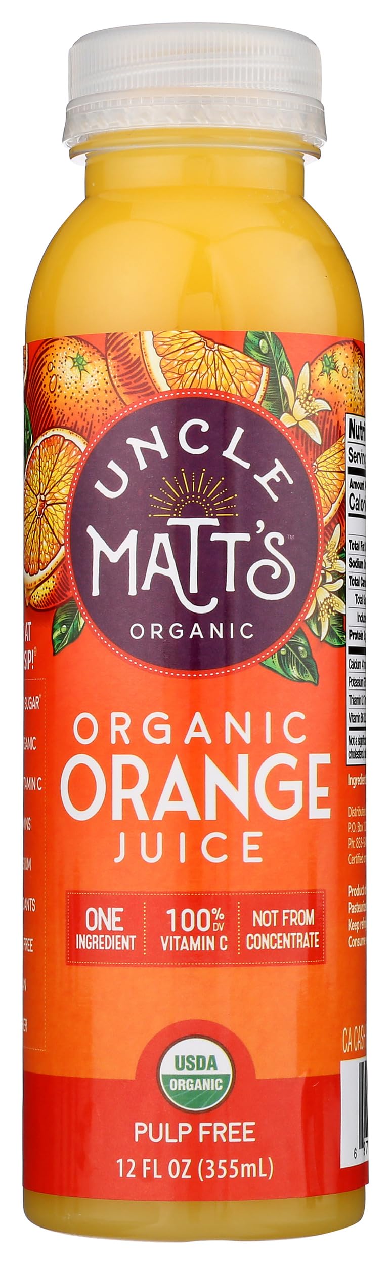 Organic Pulp Free Orange Juice, 12 Oz