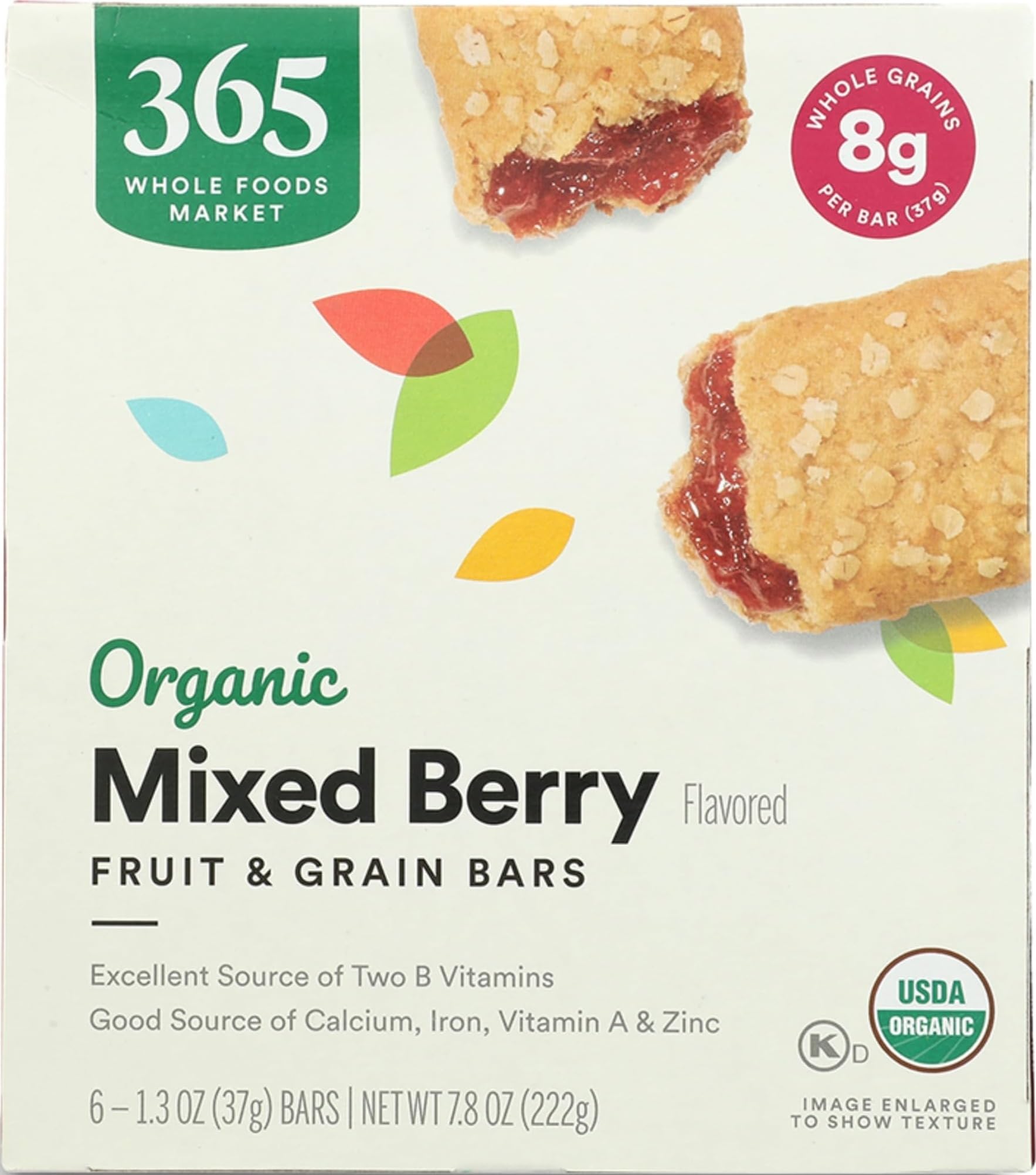 Organic Mixed Berry Cereal Bar 6 Count, 7.8 Ounce