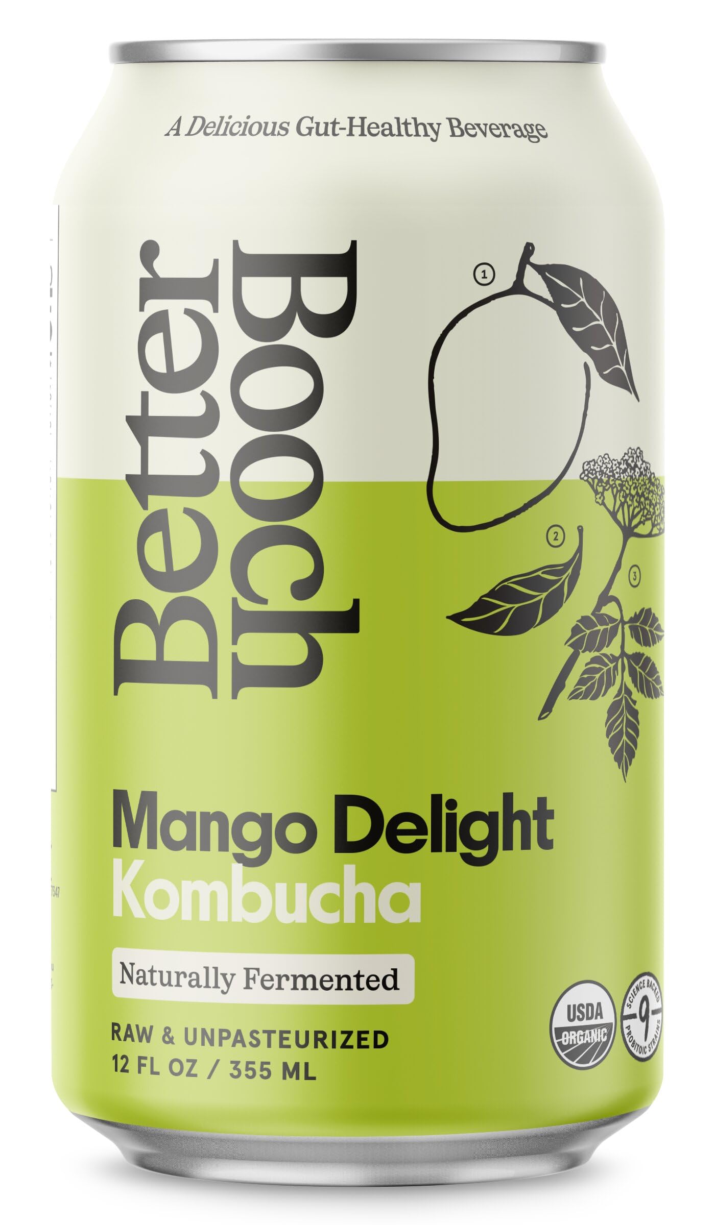 Better Booch Organic Mango Delight Kombucha, 12 FZ