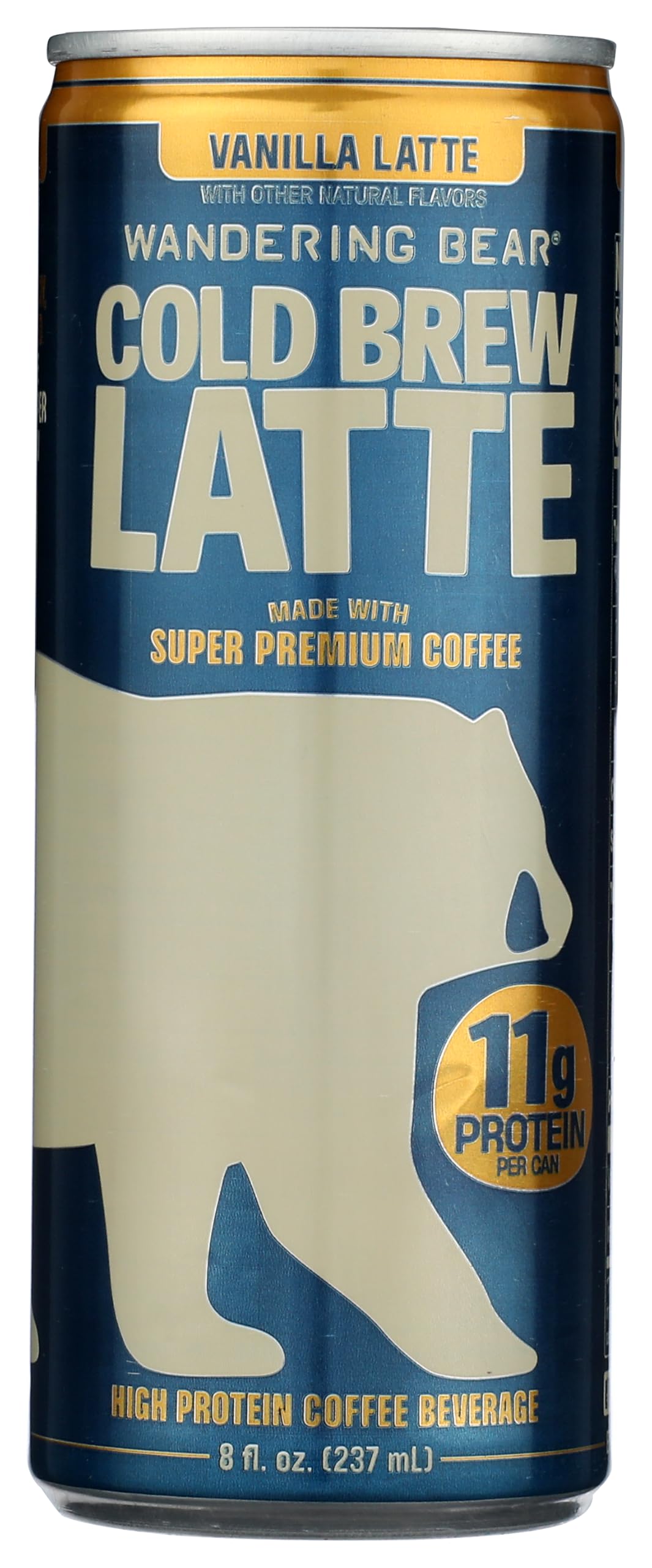 High-Protein Cold Brew Latte – Vanilla | 11g Protein, Low Sugar, 100 Calories | Ready-to-Drink 8 oz Can | Made with Organic Coffee | Vanilla Protein Coffee Drink | Smooth, Creamy, Only 6g of real cane sugar