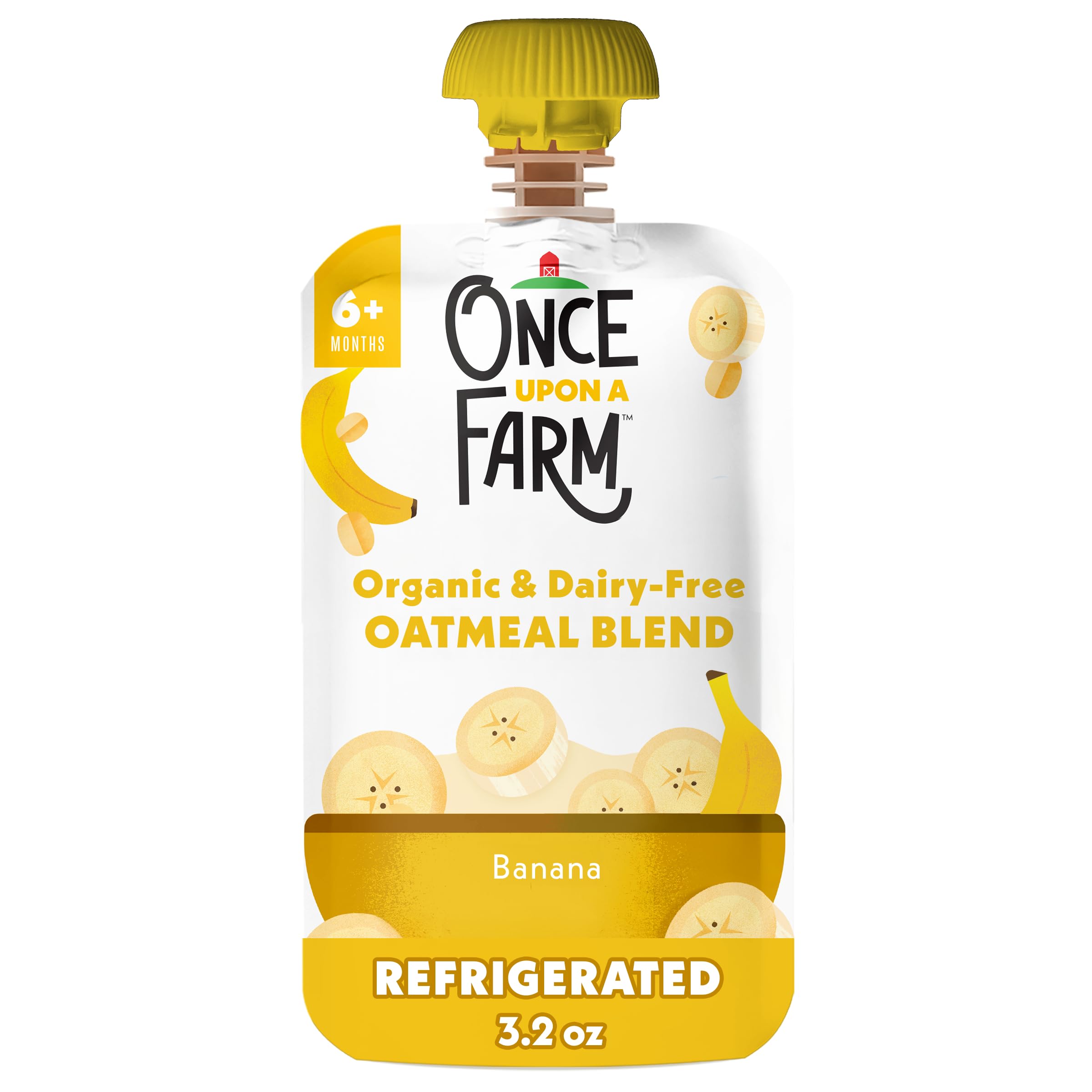 Once Upon A Farm Baby Oatmeal Blend Pouch, Banana 3.2oz