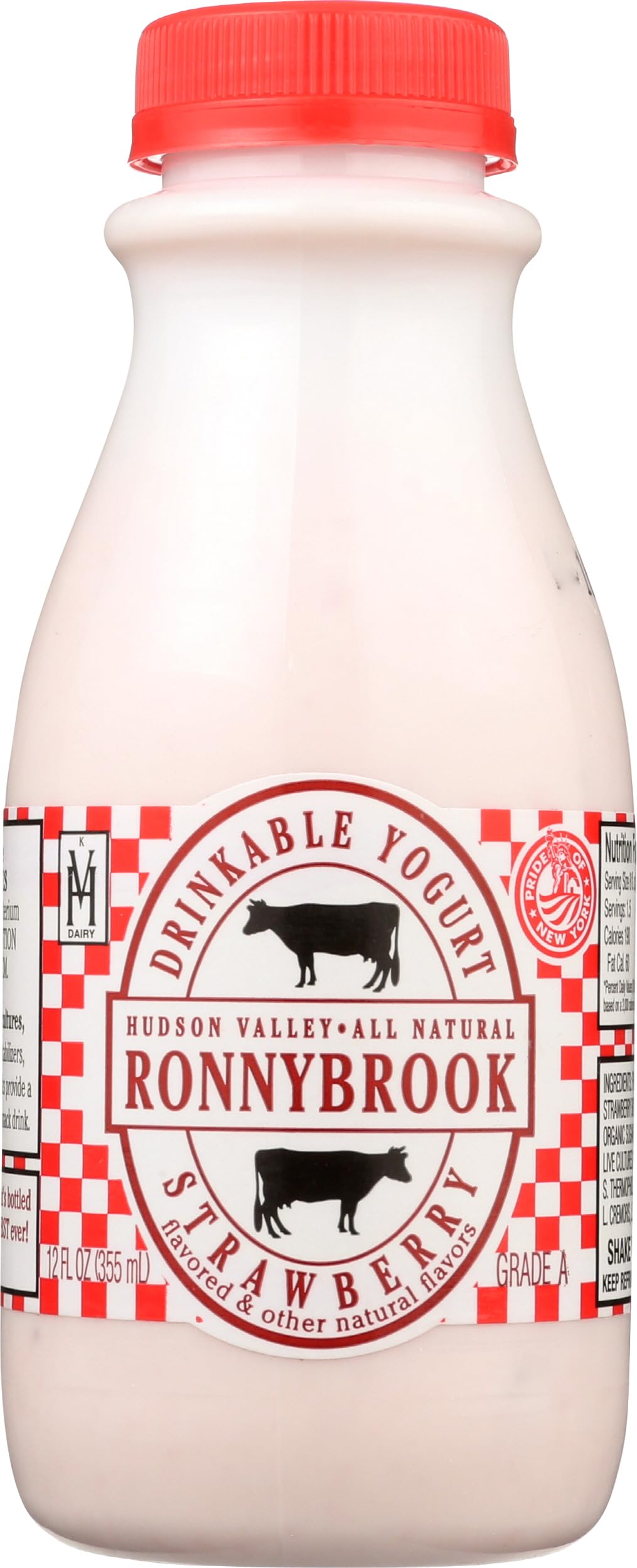 Ronnybrook Farm Dairy Strawberry Drinkable Yogurt, 12 FZ