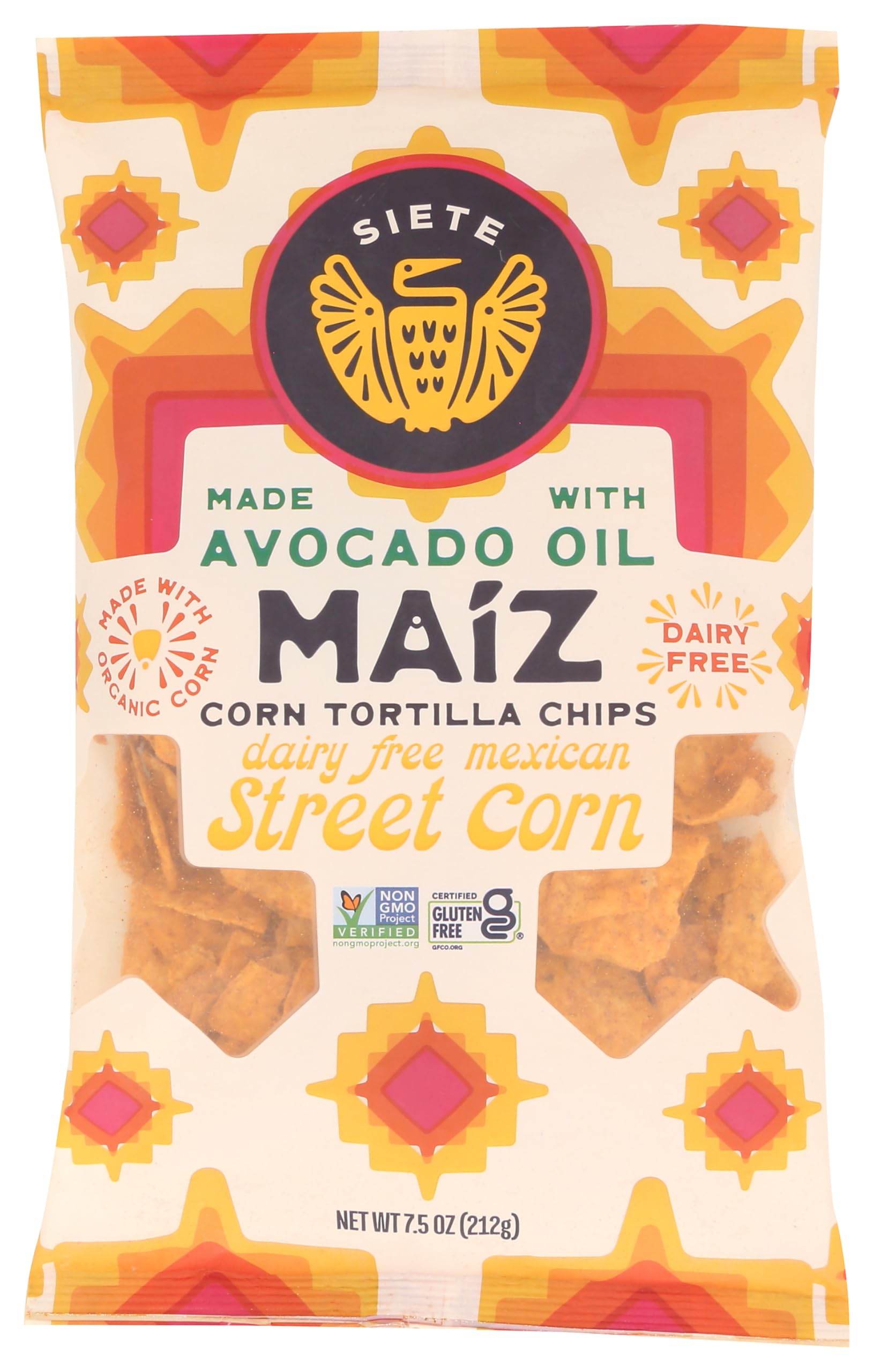 Siete Family Foods Mexican Street Corn Maiz Tortilla Chips, 7.5 OZ