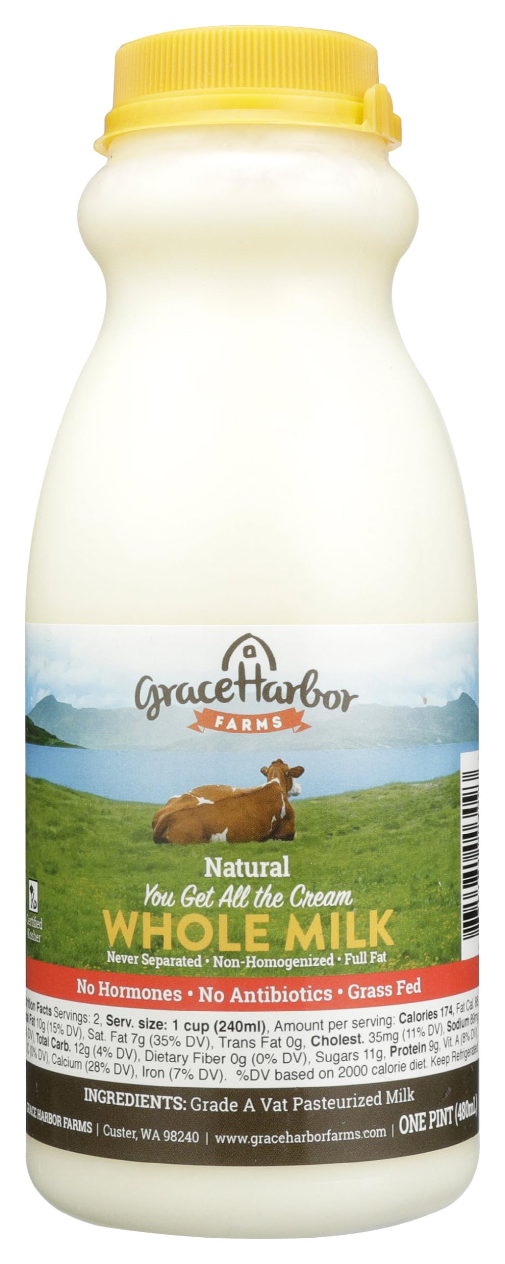 Grace Harbor Farms Guernsey Cow Milk, 16 FZ