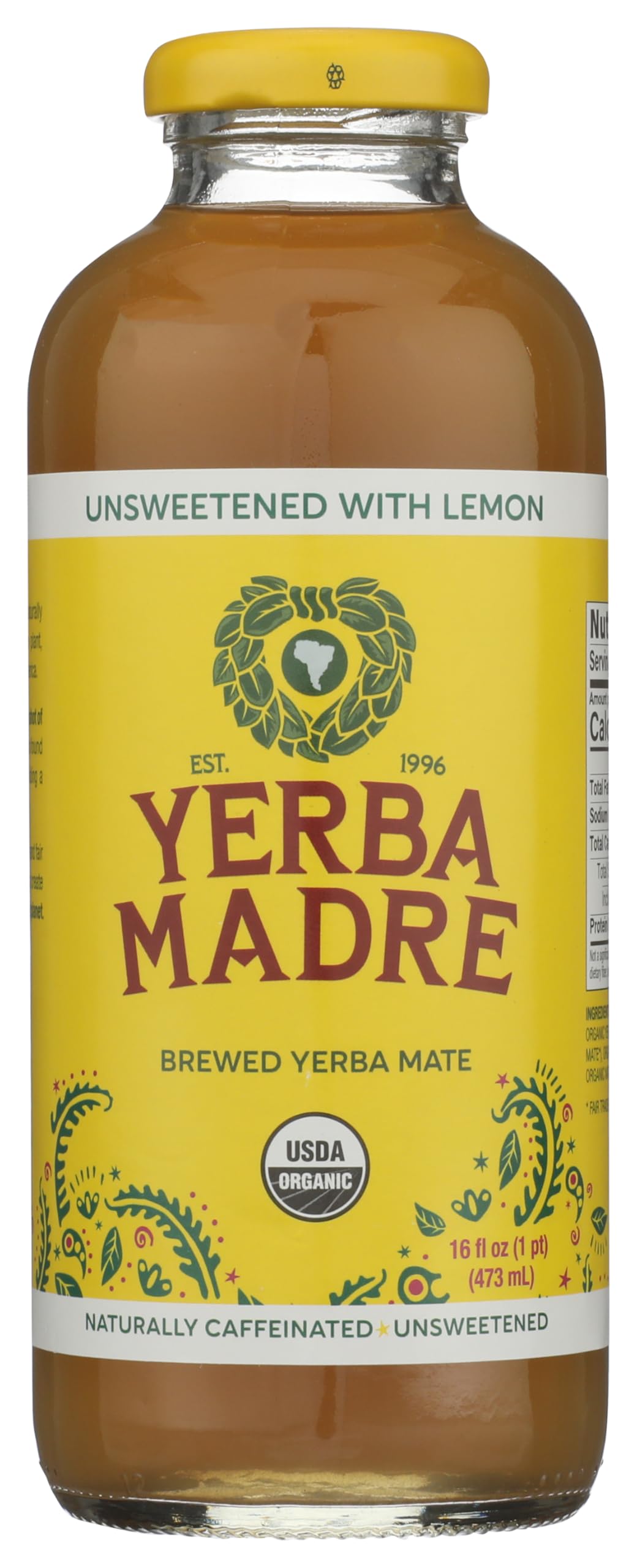 Guayaki, Yerba Mate Unsweetened Terere Organic, 16 Fl Oz