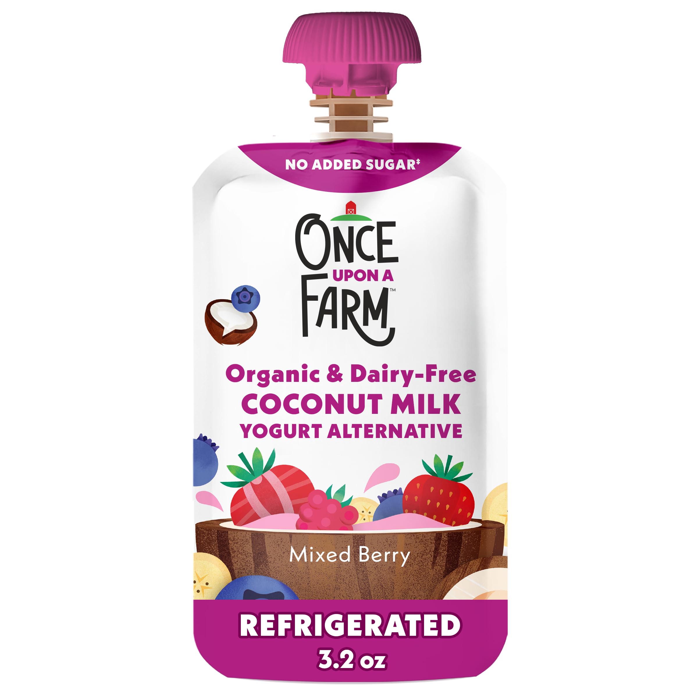 Once Upon A Farm Coconut Yogurt, Mixed Berry 3.2oz