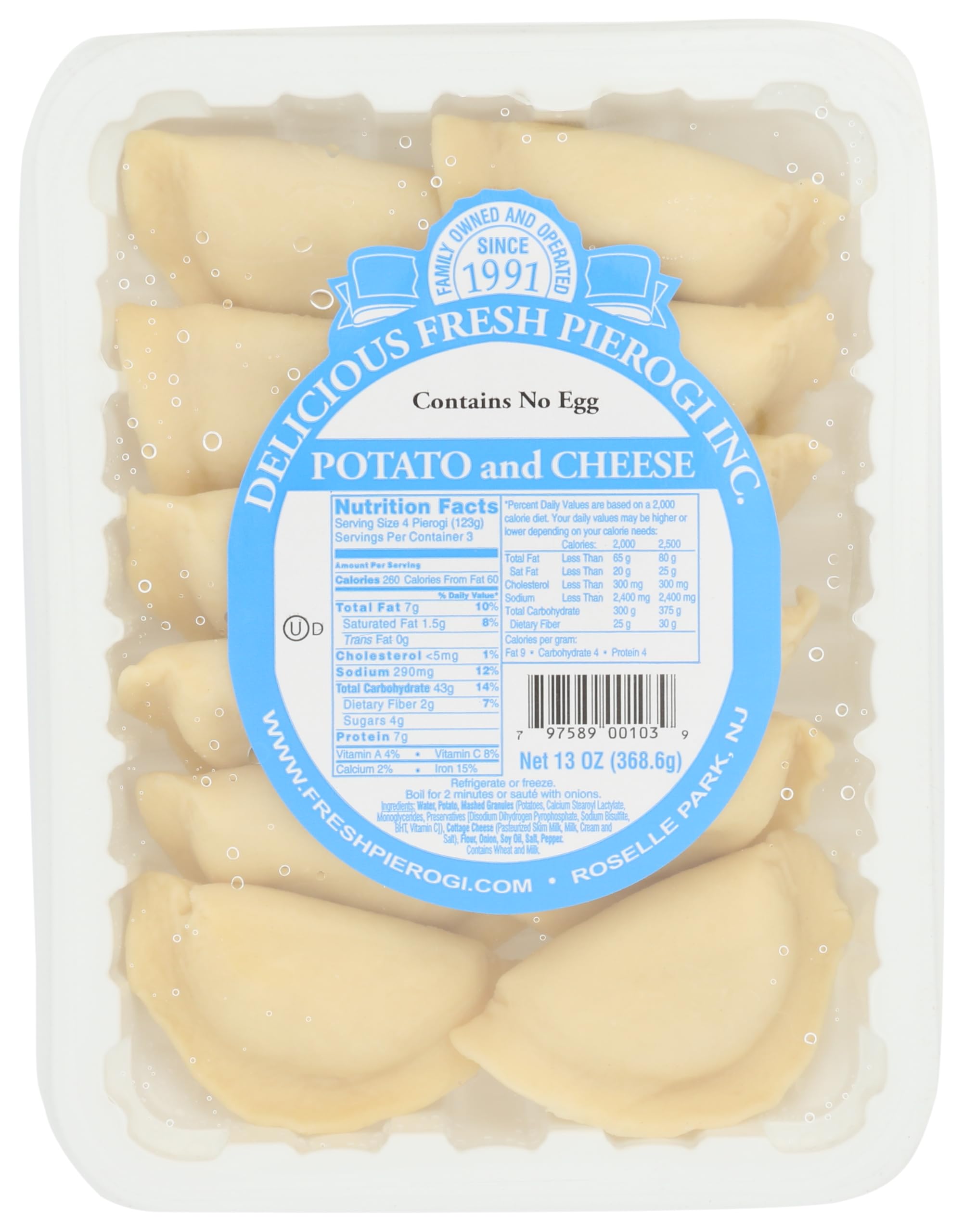 Pierogi Inc Potato and Cheese Pierogi, 13 OZ