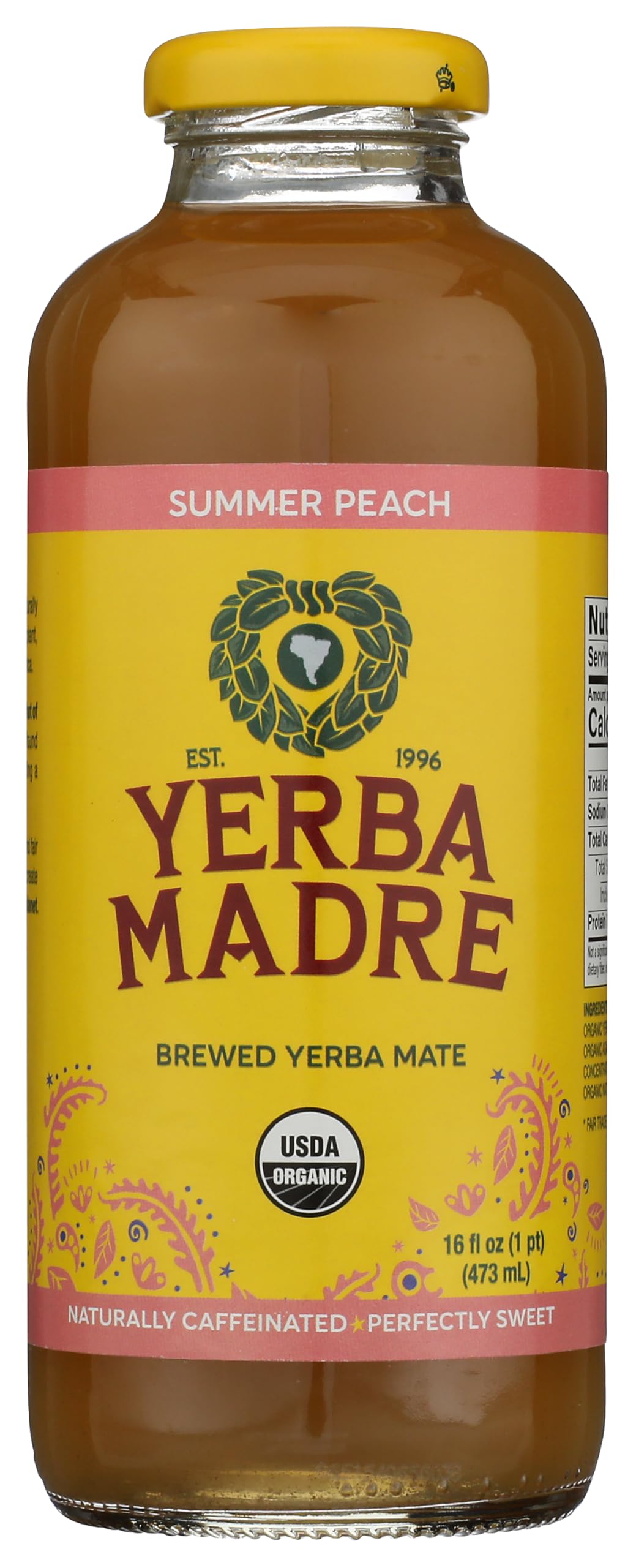 Guayaki, Organic Summer Peach Yerba Mate, 16 Fl Oz
