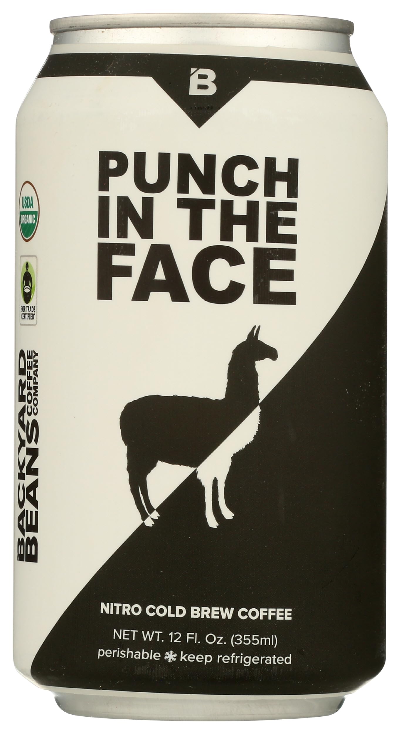 Backyard Beans, Coffee Nitro Cold Brew Punch In The Face Organic, 12 Fl Oz