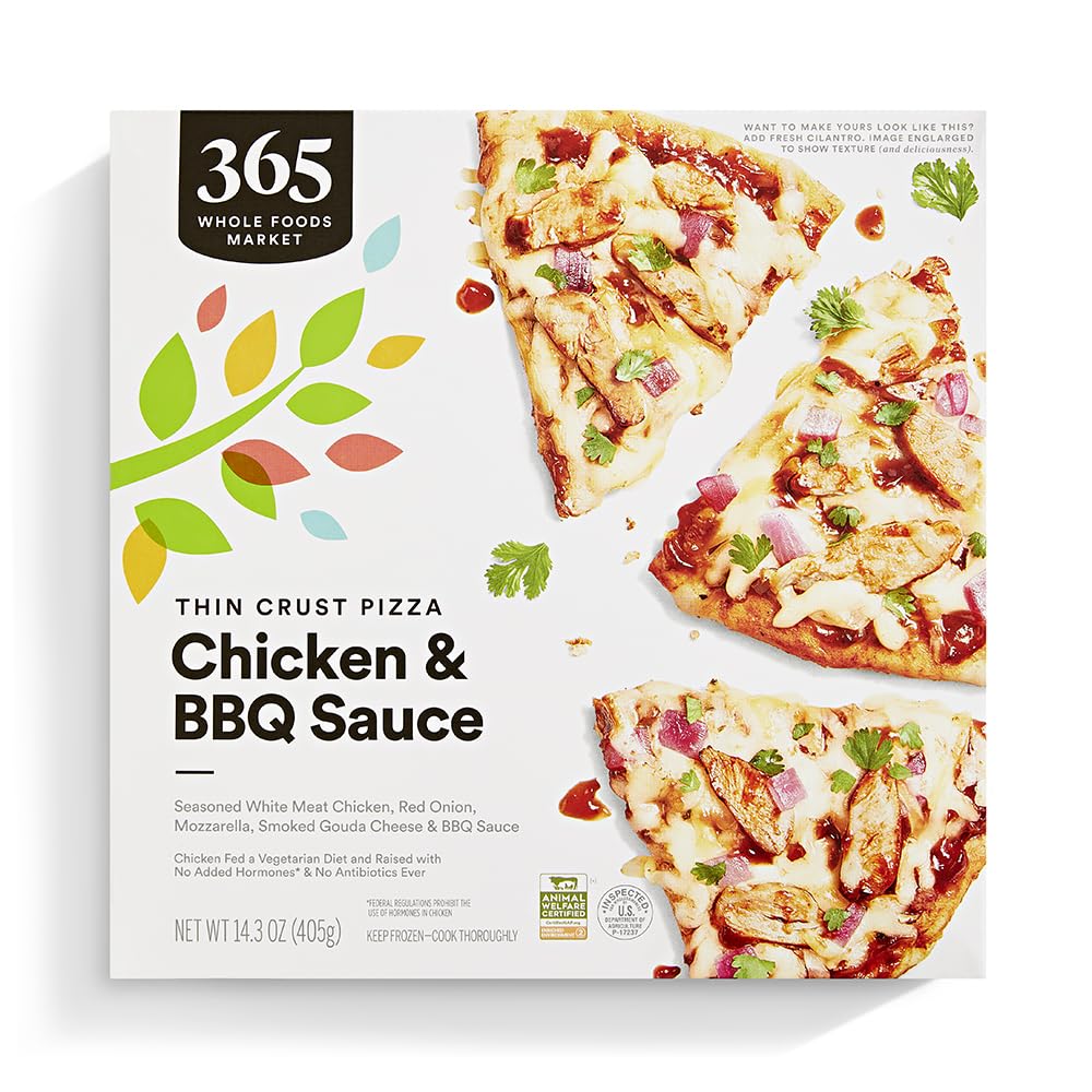 Chicken & Bbq Sauce Thin Crust Pizza, 14.3 oz, Frozen