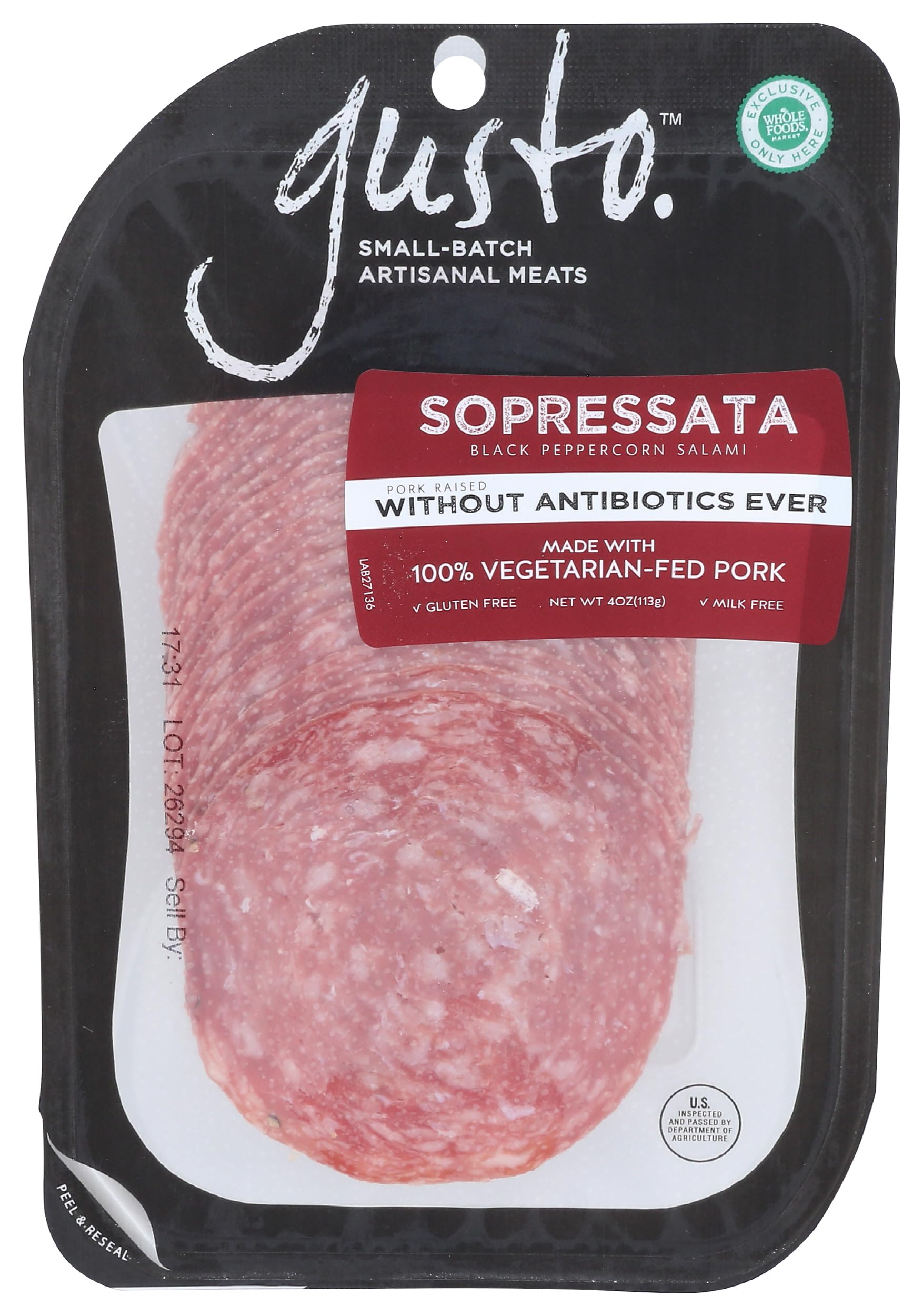 Salami Sopressata Sliced, 4 Ounce