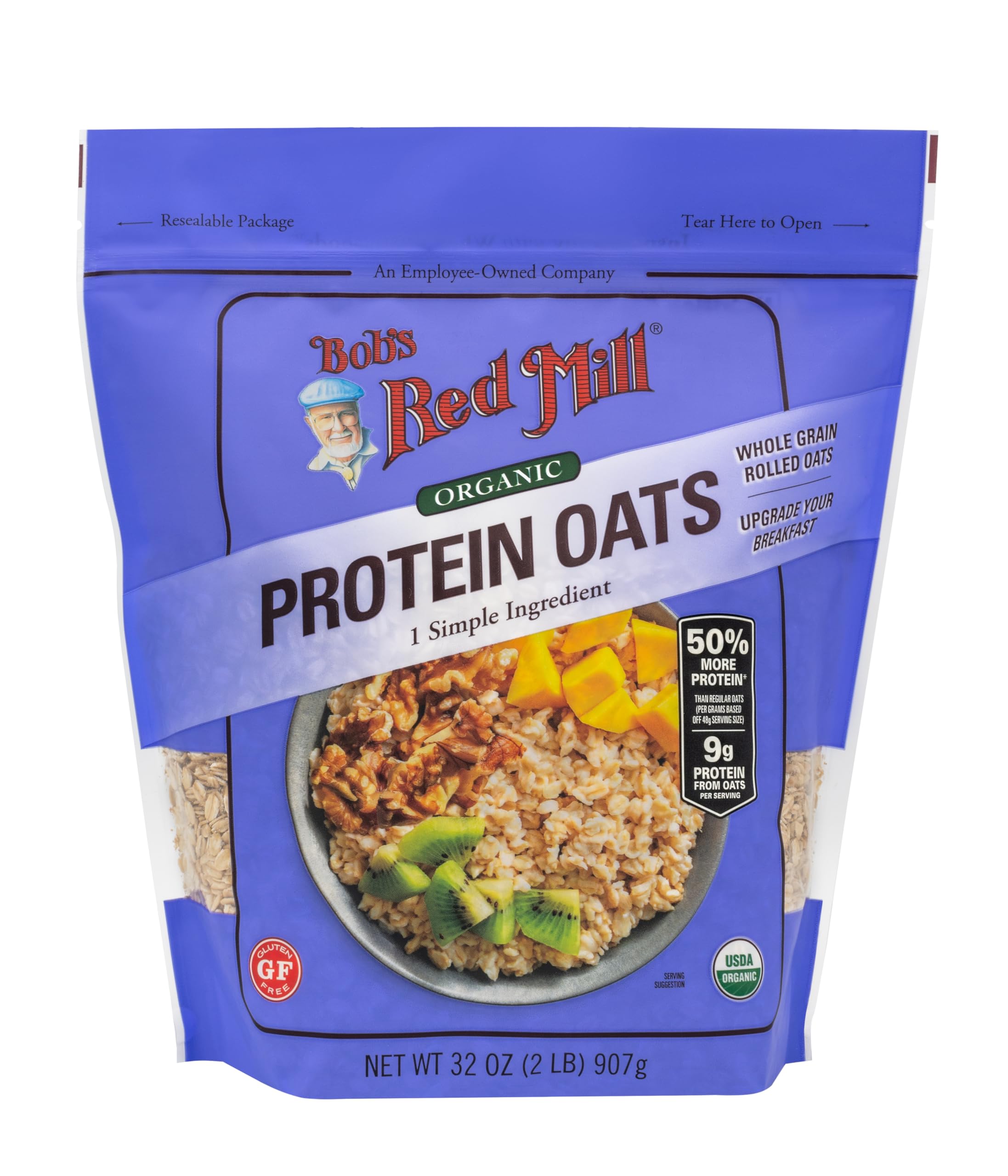 Bob's Red Mill Organic High Protein Oats, 32oz